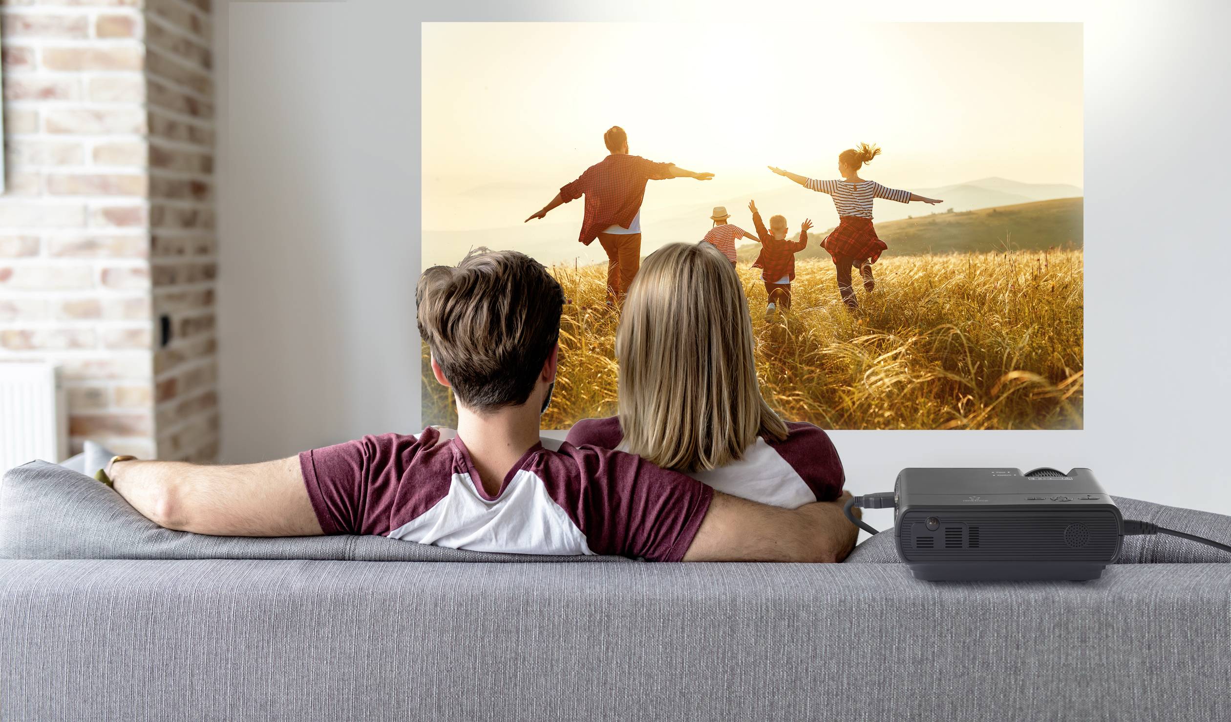 Renkforce Beamer RF-PJ-300 LCD 3200 lm 800 x 480 WXGA Mini Beamer, VGA Eingang, mit Fernbedienung, Integrierter Lautsprecher