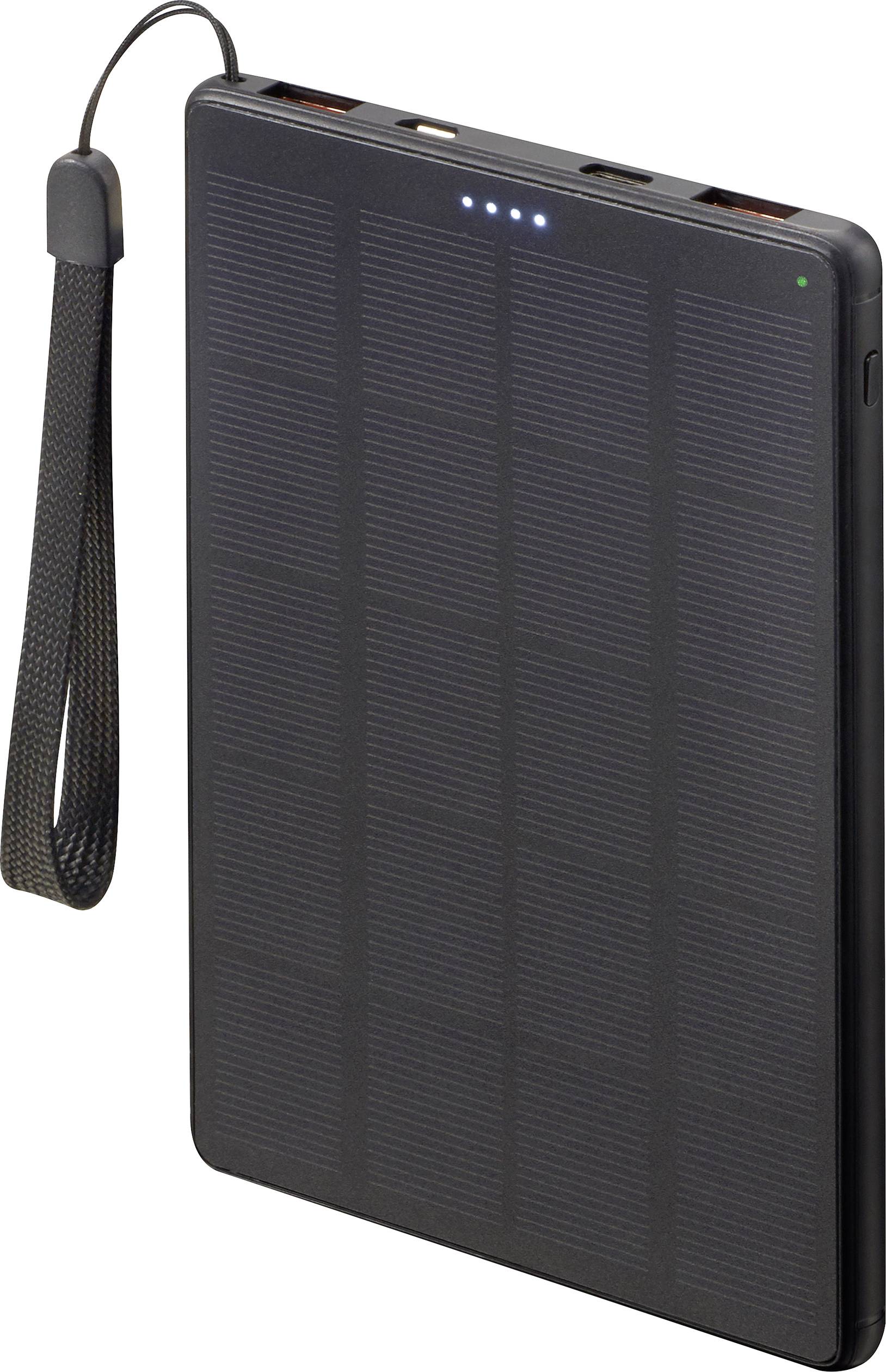 VOLTCRAFT SL-100VC Solar Powerbank 10000 mAh USB PD LiPo Schwarz