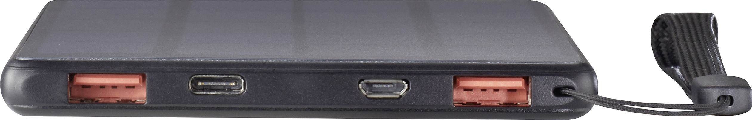 VOLTCRAFT SL-100VC Solar Powerbank 10000 mAh USB PD LiPo Schwarz