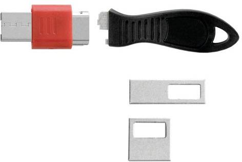 Kensington USB Port Schloss K67913WW Rot Schlüsselschloss inkl. 1 Schlüssel K67913WW