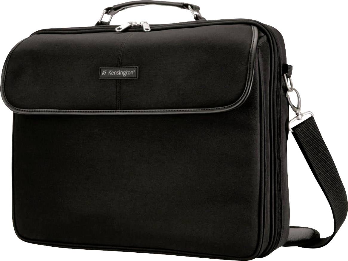Schwarze Aktentasche mit Schulterriemen und Tragegriff, geeignet für den Transport von Laptops oder Dokumenten, mit minimalistischem Design.