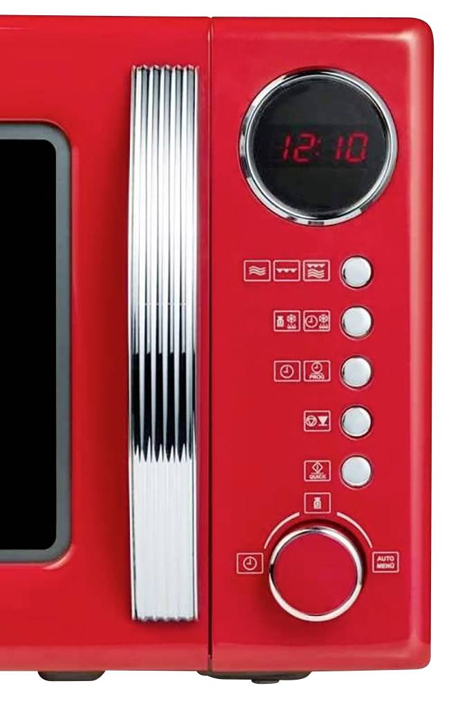 Severin MW 7893 Retro Mikrowelle Rot 700 W Timerfunktion, Grillfunktion, mit Kochfunktion, Multifunktion
