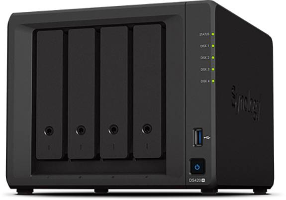 Synology NAS-Server (generalüberholt) (sehr gut) 12 TB DiskStation DS420+ 12 TB DS420+-12TB-FR bestückt m