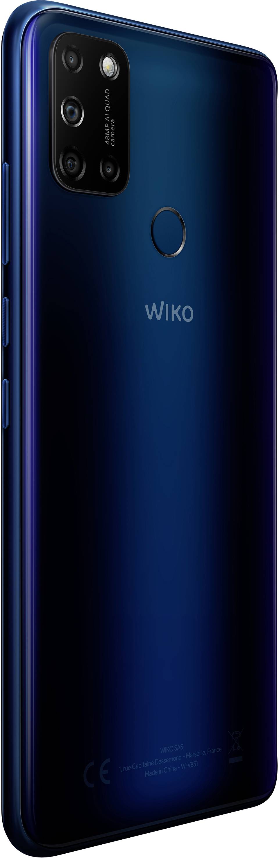 WIKO View 5 Smartphone 64 GB 16.6 cm (6.55 Zoll) Midnight Blau Android™ 10 Dual-SIM
