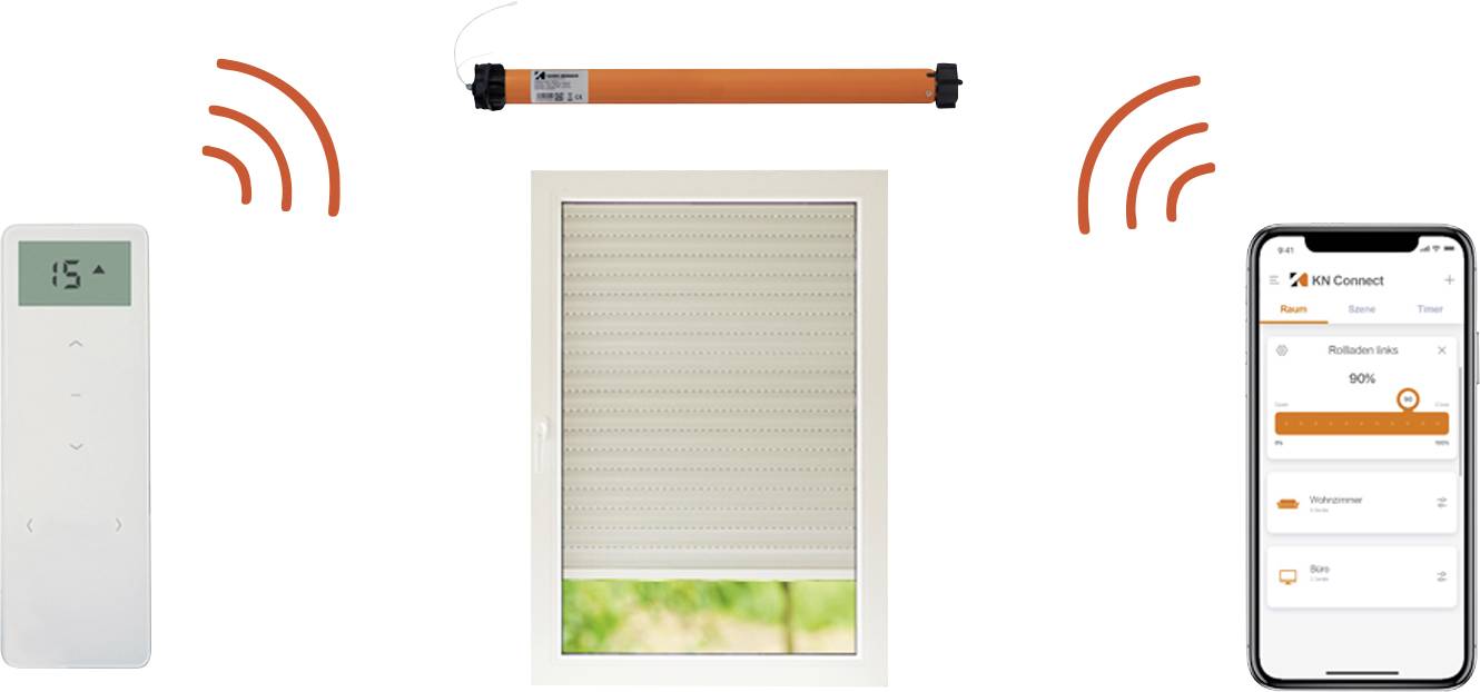 Kaiser Nienhaus Champion Smart 140045 Funk-Rohrmotor 60 mm 205 W 50 Nm