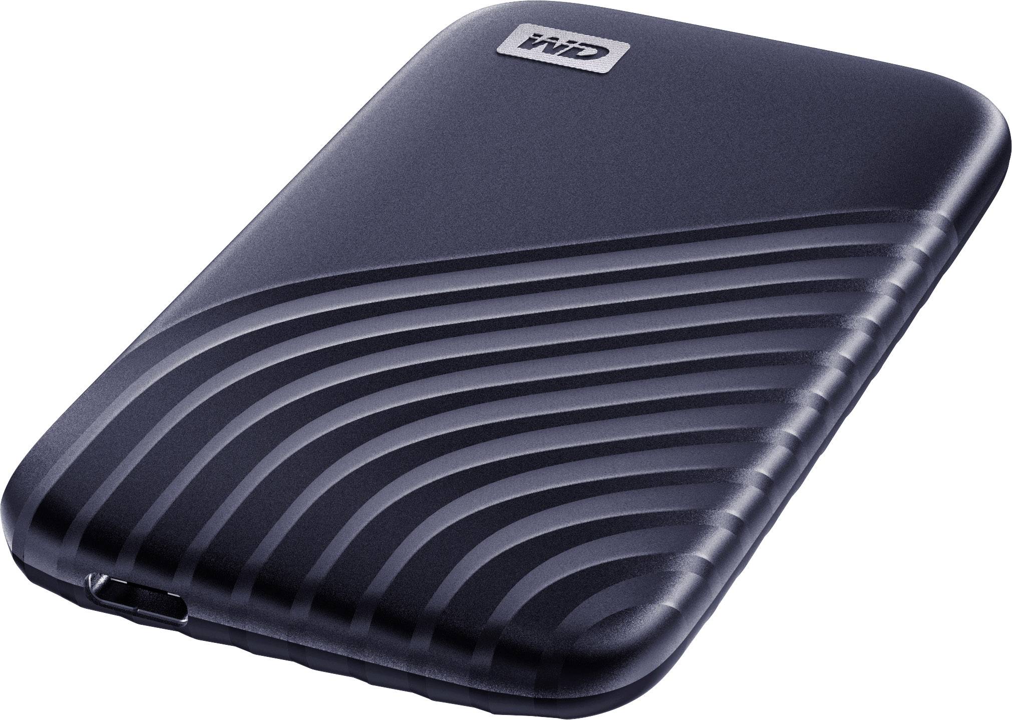 WD My Passport 500 GB Externe SSD-Festplatte 6.35 cm (2.5 Zoll) USB-C® Blau WDBAGF5000ABL-WESN
