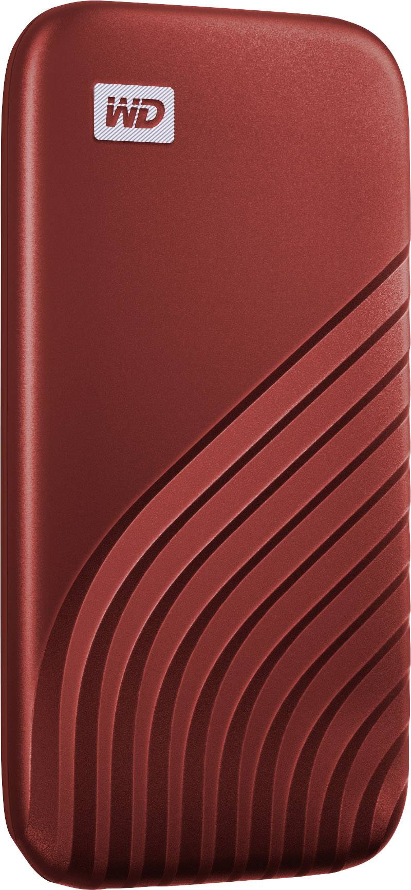 WD My Passport 500 GB Externe SSD-Festplatte 6.35 cm (2.5 Zoll) USB-C® Rot WDBAGF5000ARD-WESN