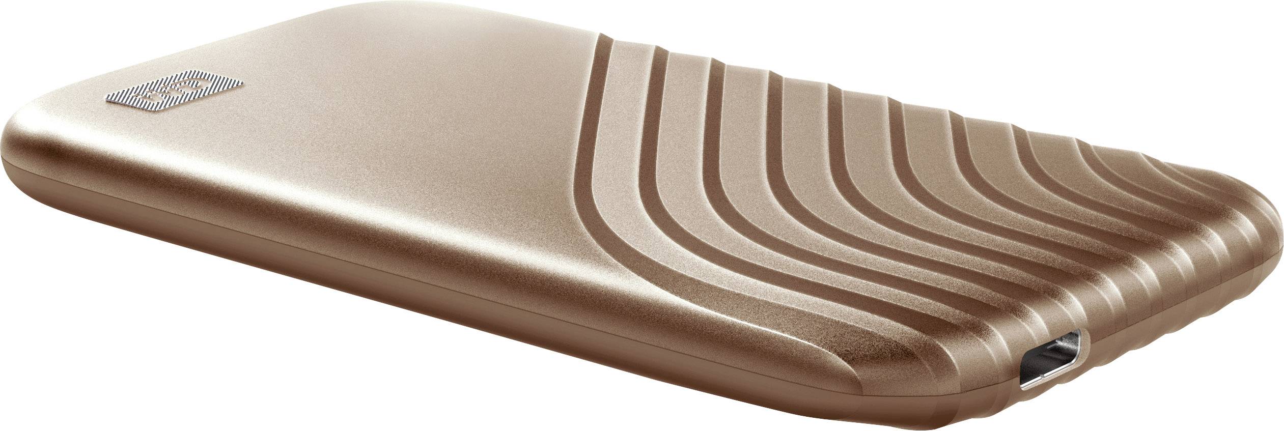 WD My Passport 1TB Externe SSD-Festplatte 6.35cm (2.5 Zoll) USB-C® Gold WDBAGF0010BGD-WESN