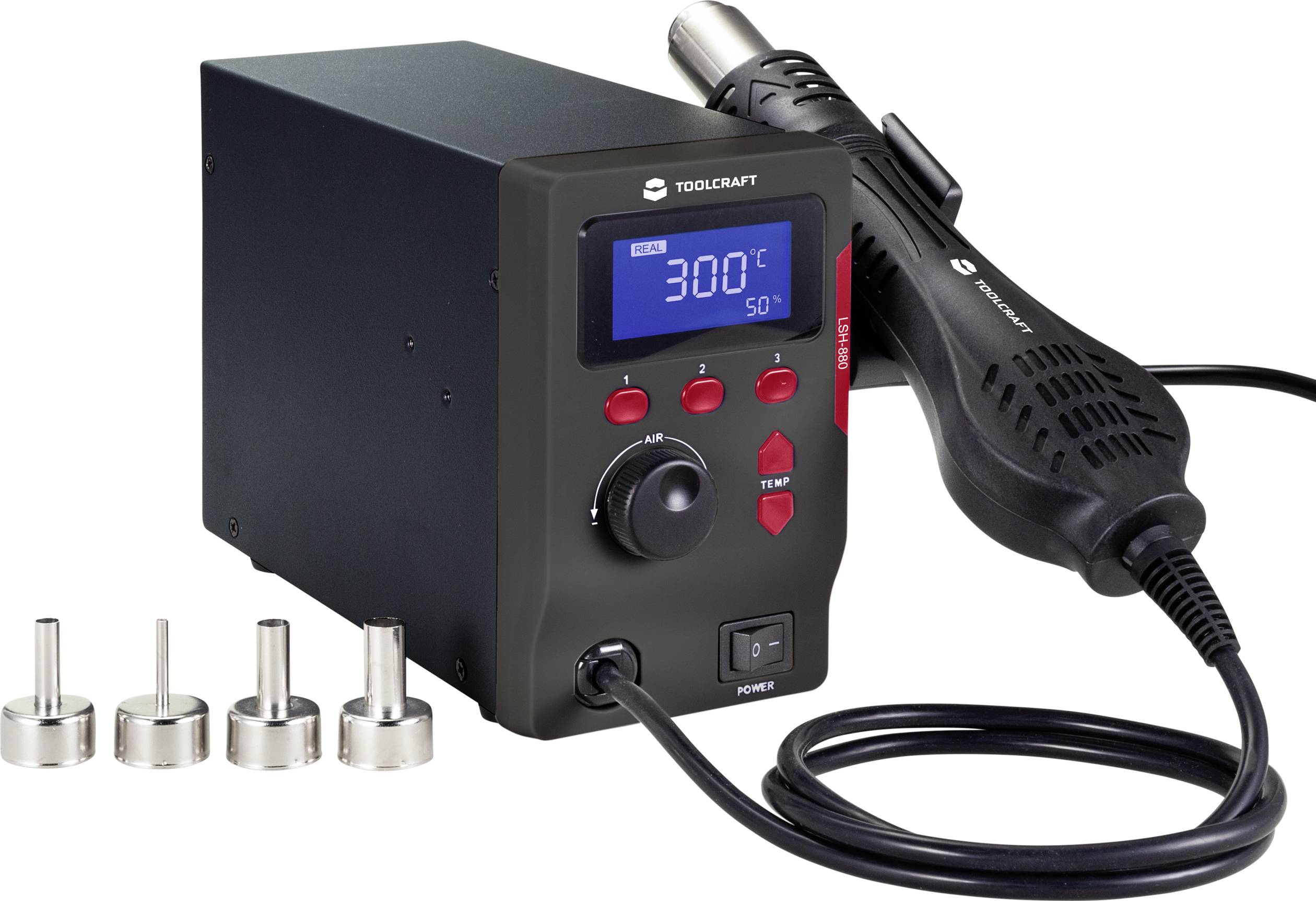 TOOLCRAFT LSH-880 Heißluftstation digital 800W 100 - 500°C