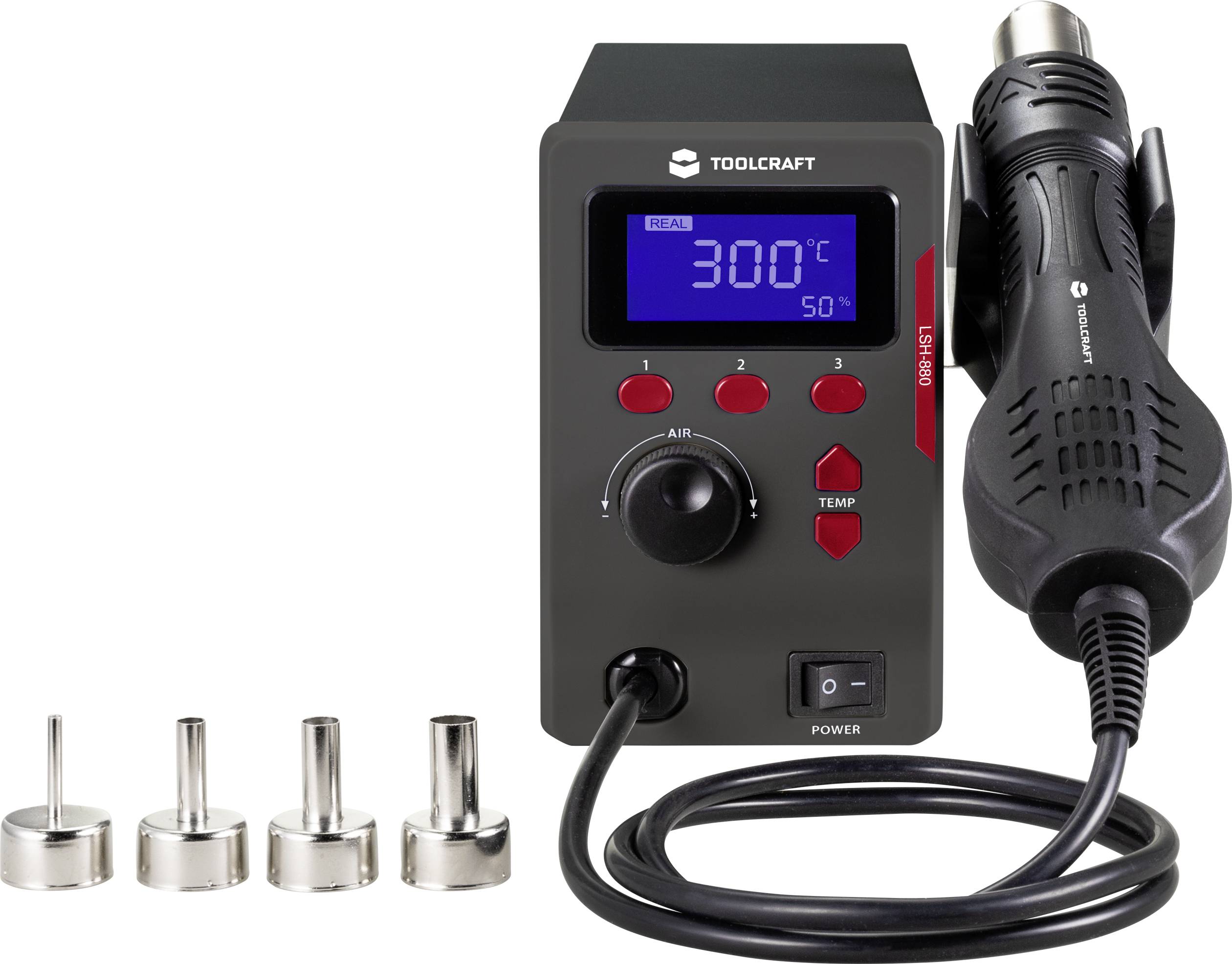 TOOLCRAFT LSH-880 Heißluftstation digital 800W 100 - 500°C