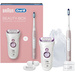 Braun;Beauty Box Silk-épil 9 9-700 SensoSmart;Epilateur + + oral-B Pulsonic Slim luxe blanc, or rose
