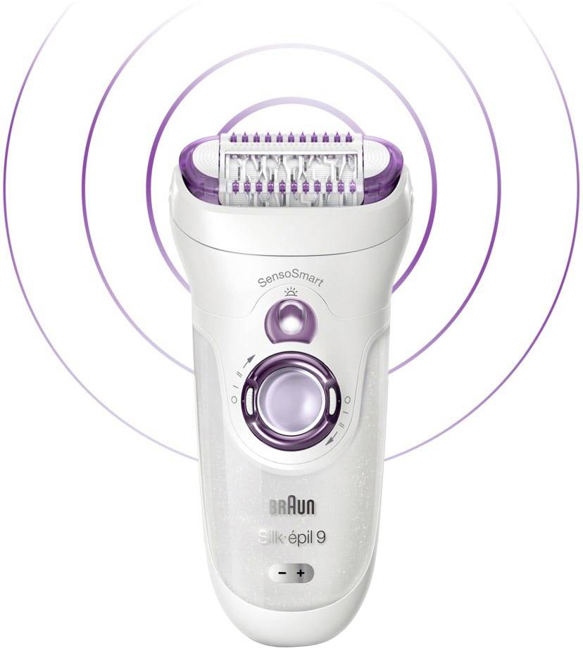 Braun Beauty Box Silk-épil 9 9-700 SensoSmart Epilierer Weiß, Roségold