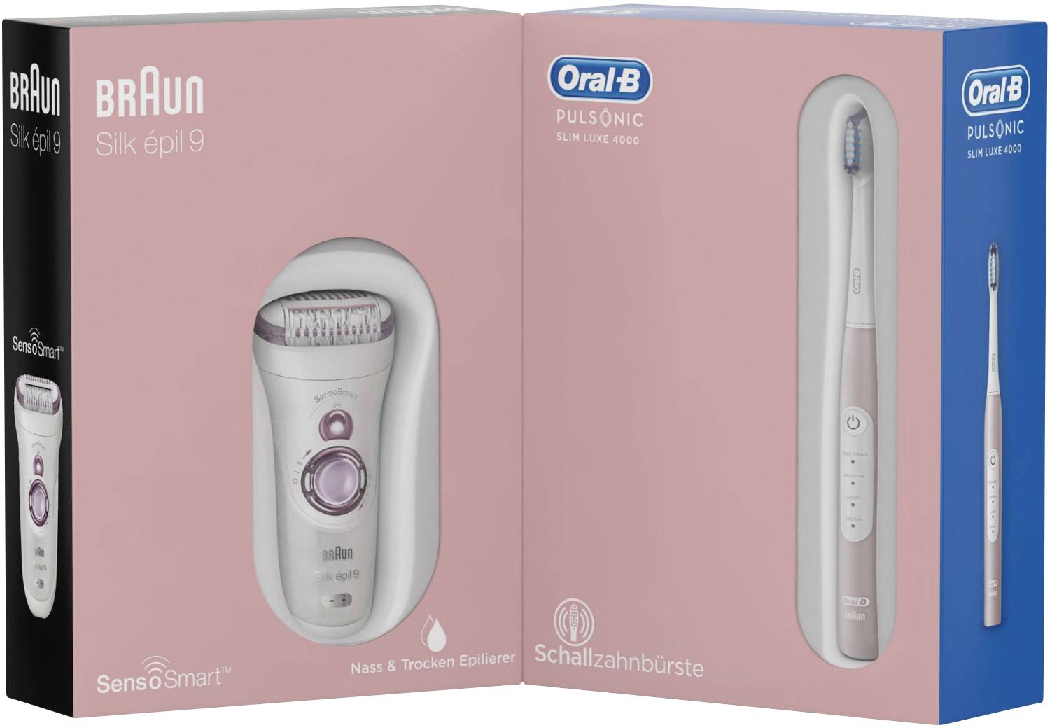 Braun Beauty Box Silk-épil 9 9-700 SensoSmart Epilierer Weiß, Roségold