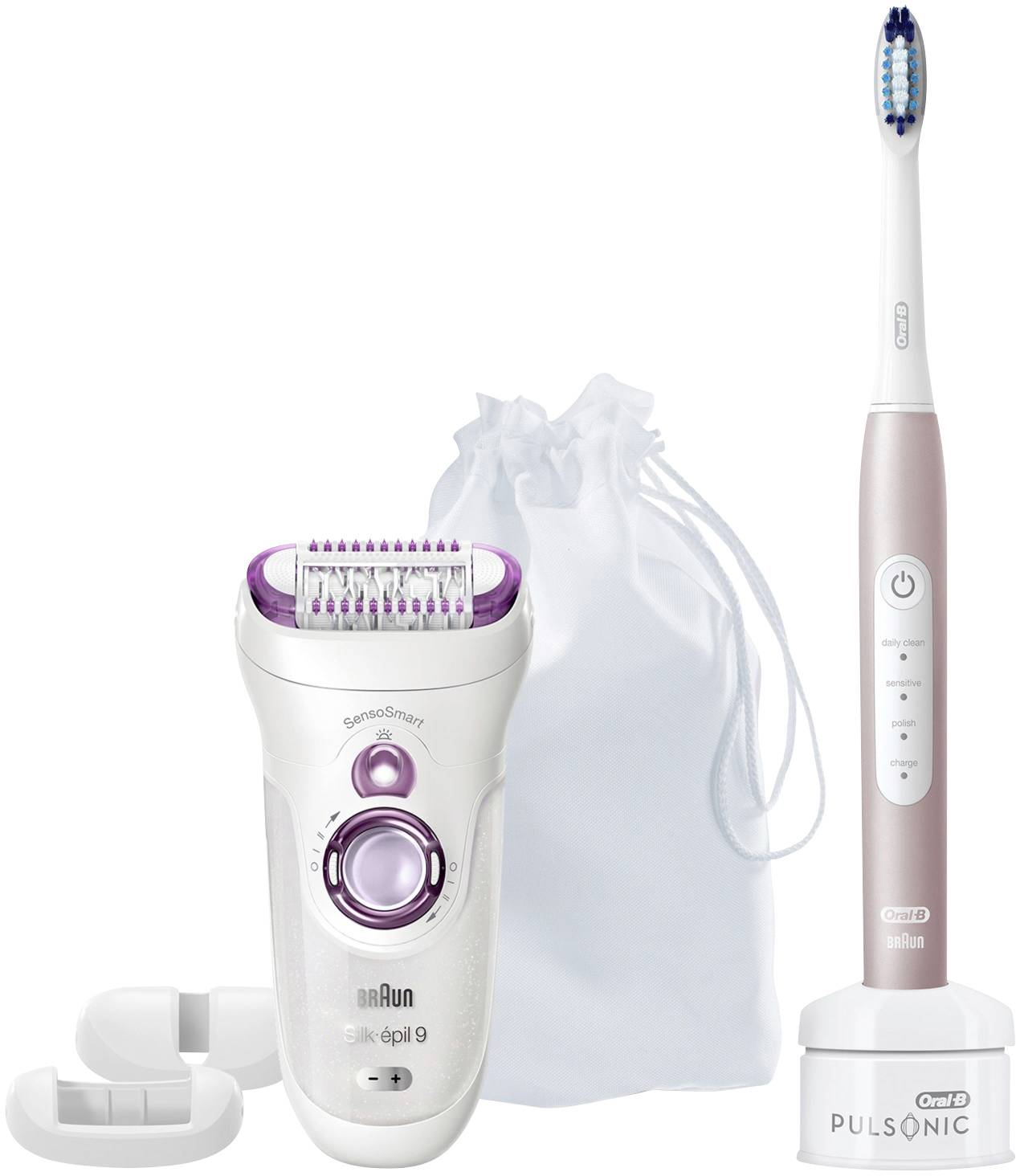 Braun Beauty Box Silk-épil 9 9-700 SensoSmart Epilierer Weiß, Roségold