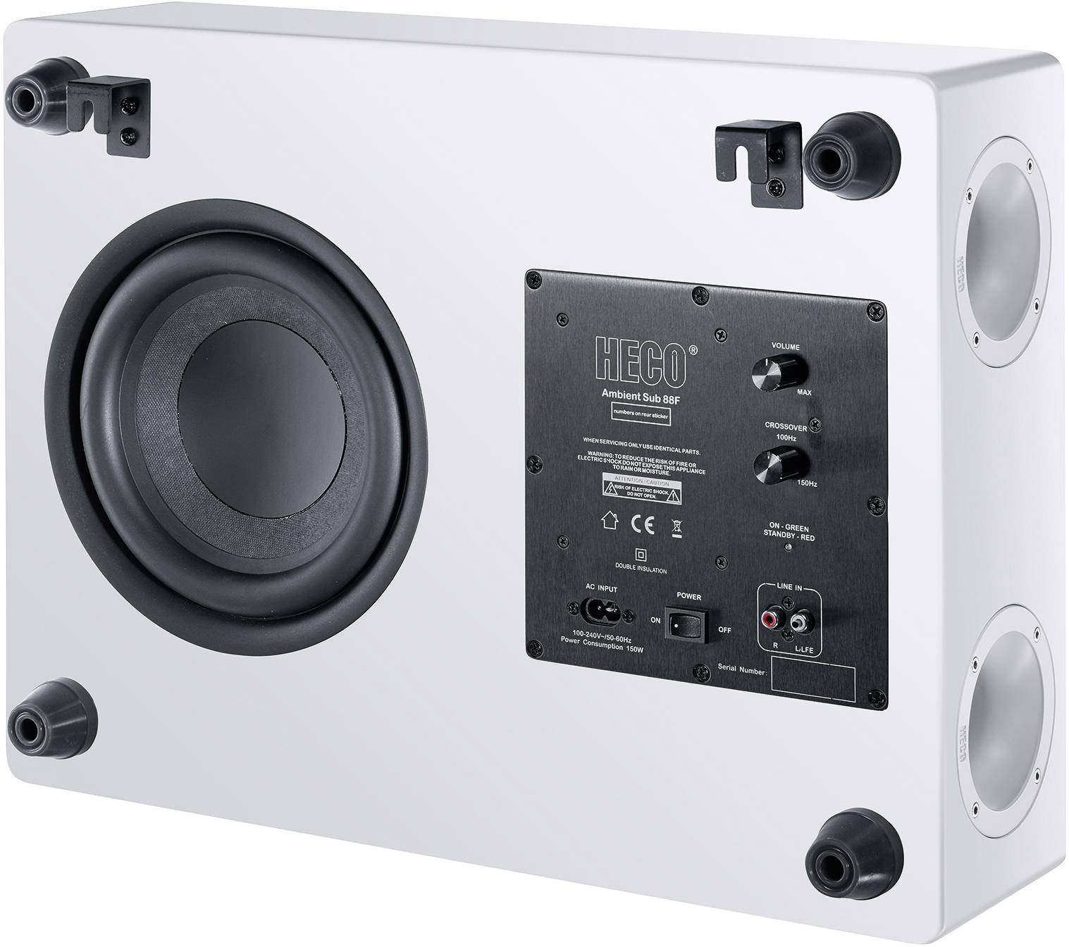 HECO Ambient Sub 88 F HiFi Subwoofer Weiß 50Hz - 150Hz