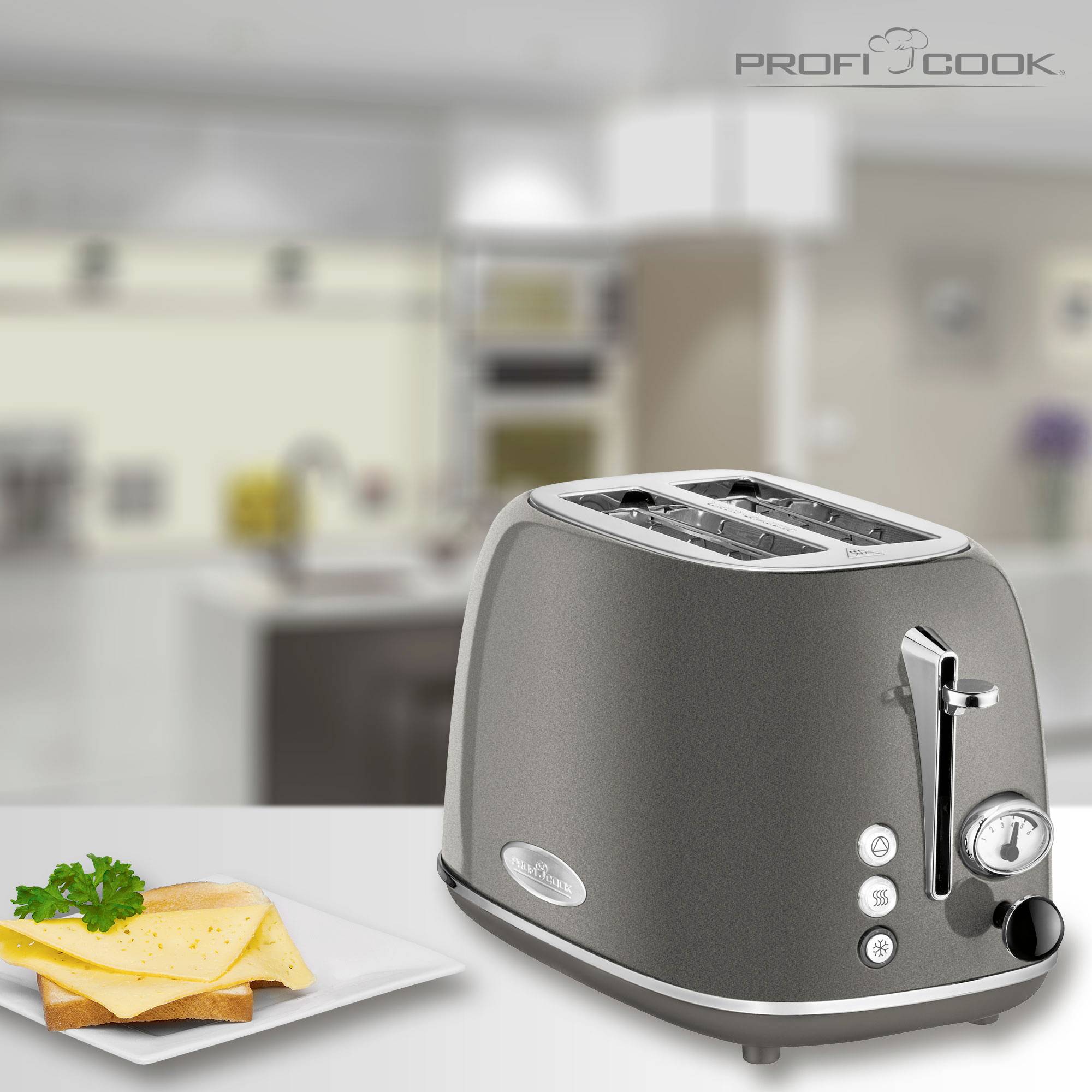 Profi Cook PC-TA 1193 Toaster Edelstahl, Anthrazit