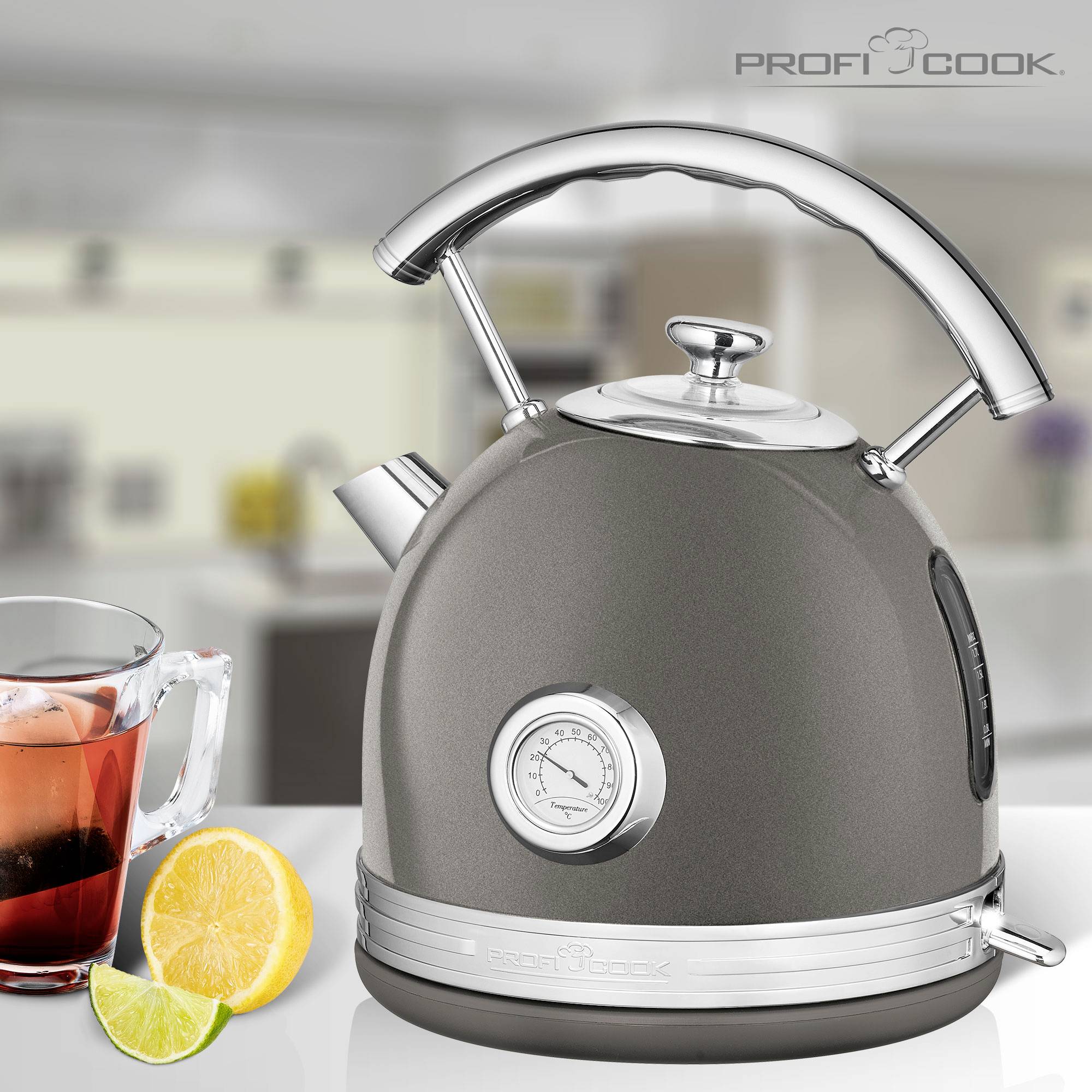 Profi Cook PC-WKS 1192 Wasserkocher Edelstahl, Anthrazit Fassungsvermögen: 1.7 l