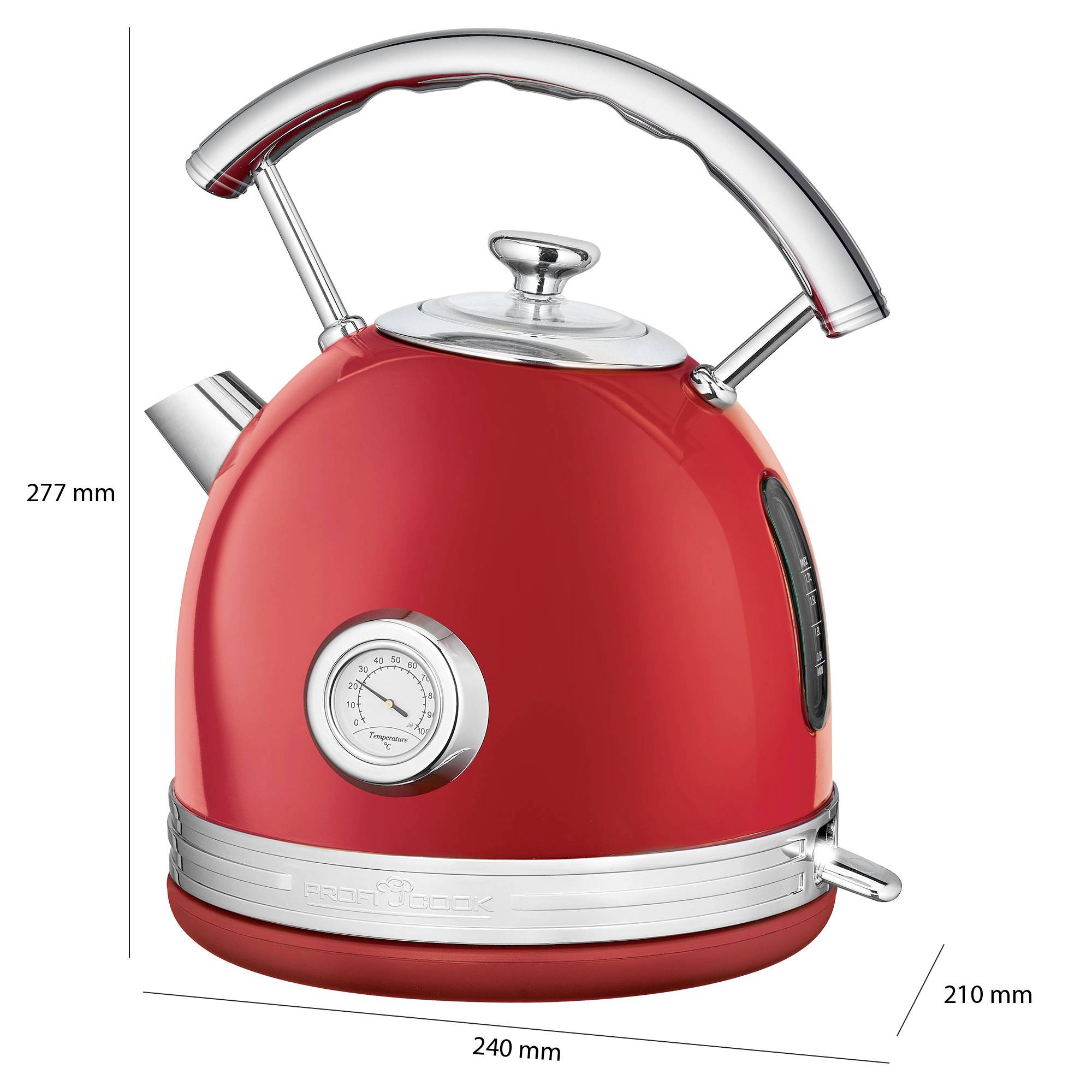 Profi Cook PC-WKS 1192 Wasserkocher Rot Fassungsvermögen: 1.7 l