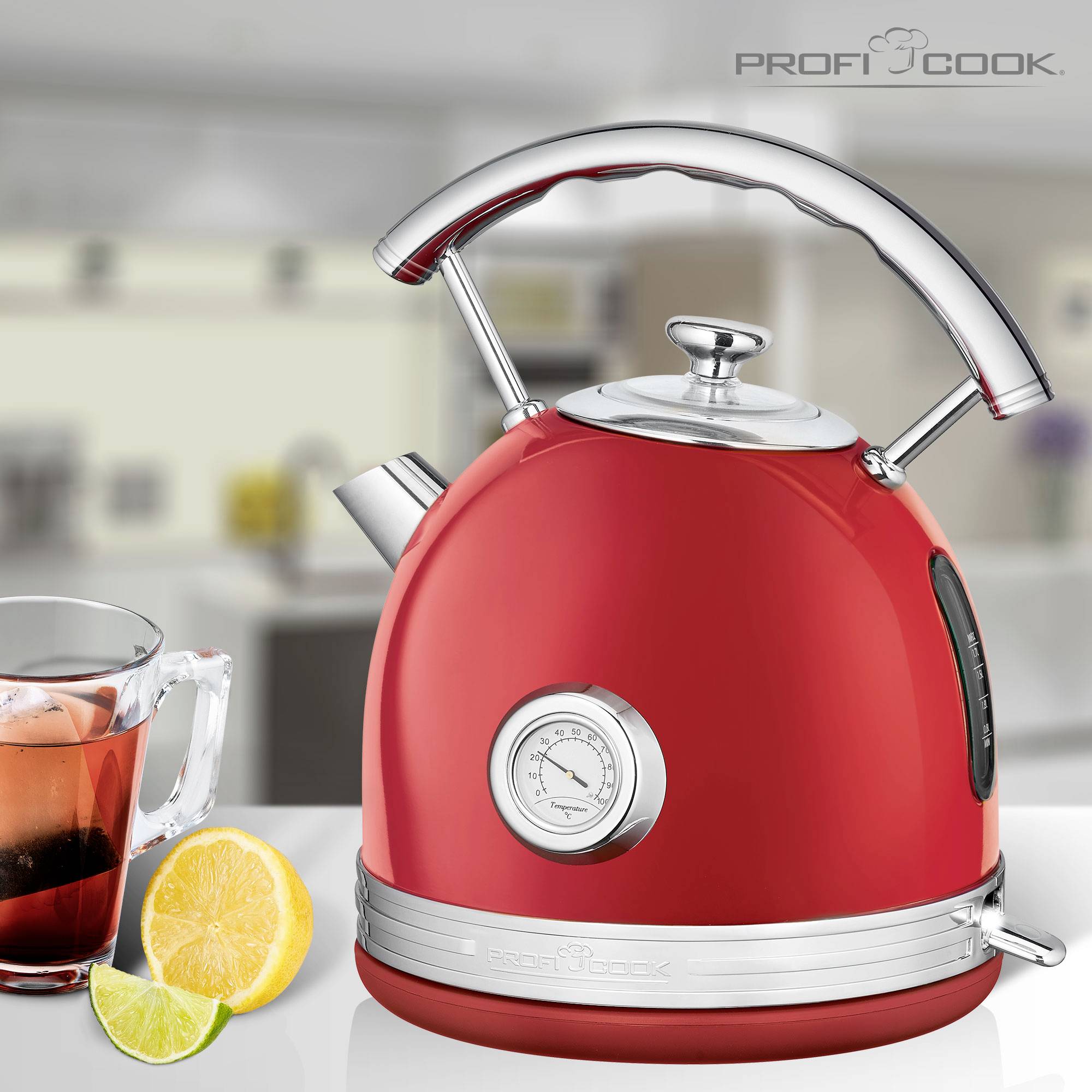 Profi Cook PC-WKS 1192 Wasserkocher Rot Fassungsvermögen: 1.7 l