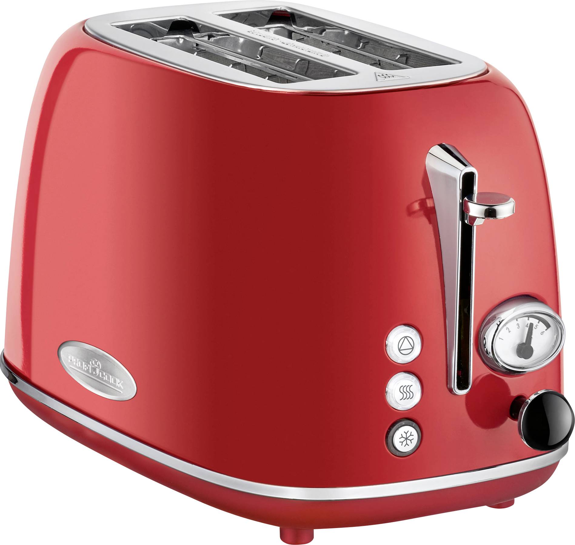 Profi Cook PC-TA 1193 Toaster Edelstahl, Rot