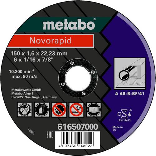 Metabo 616507000 Trennscheibe gerade 150 mm 25 St. Blech, Profile