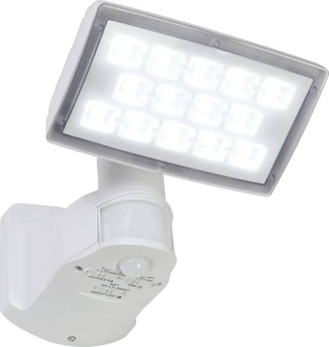 Lutec PERI 6295-PIR-5K WH LED-Außenstandleuchte mit Bewegungsmelder 16W Weiß