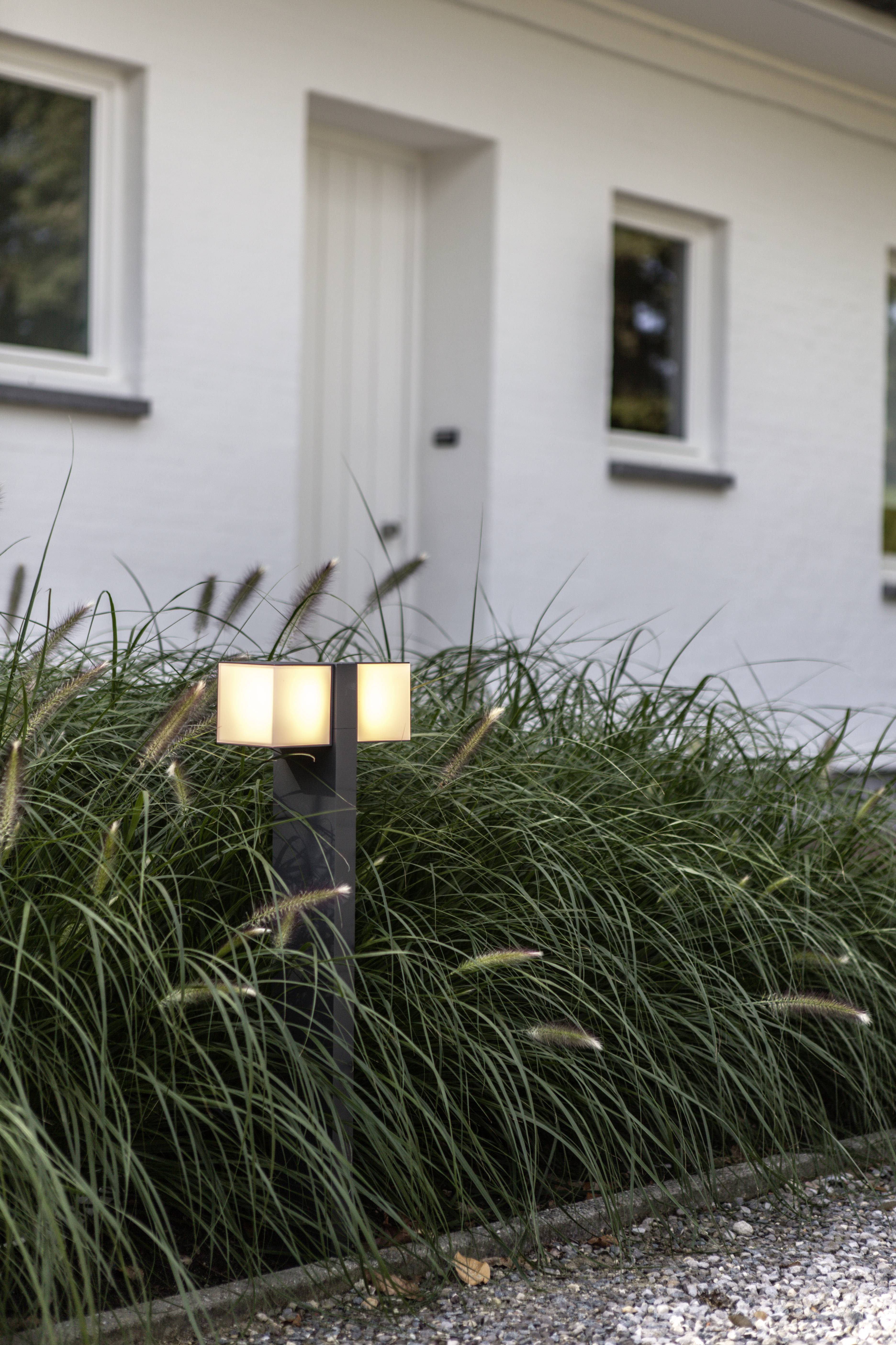 Lutec 7193801118 CUBA LED-Außenstandleuchte 24.4 W Dunkelgrau