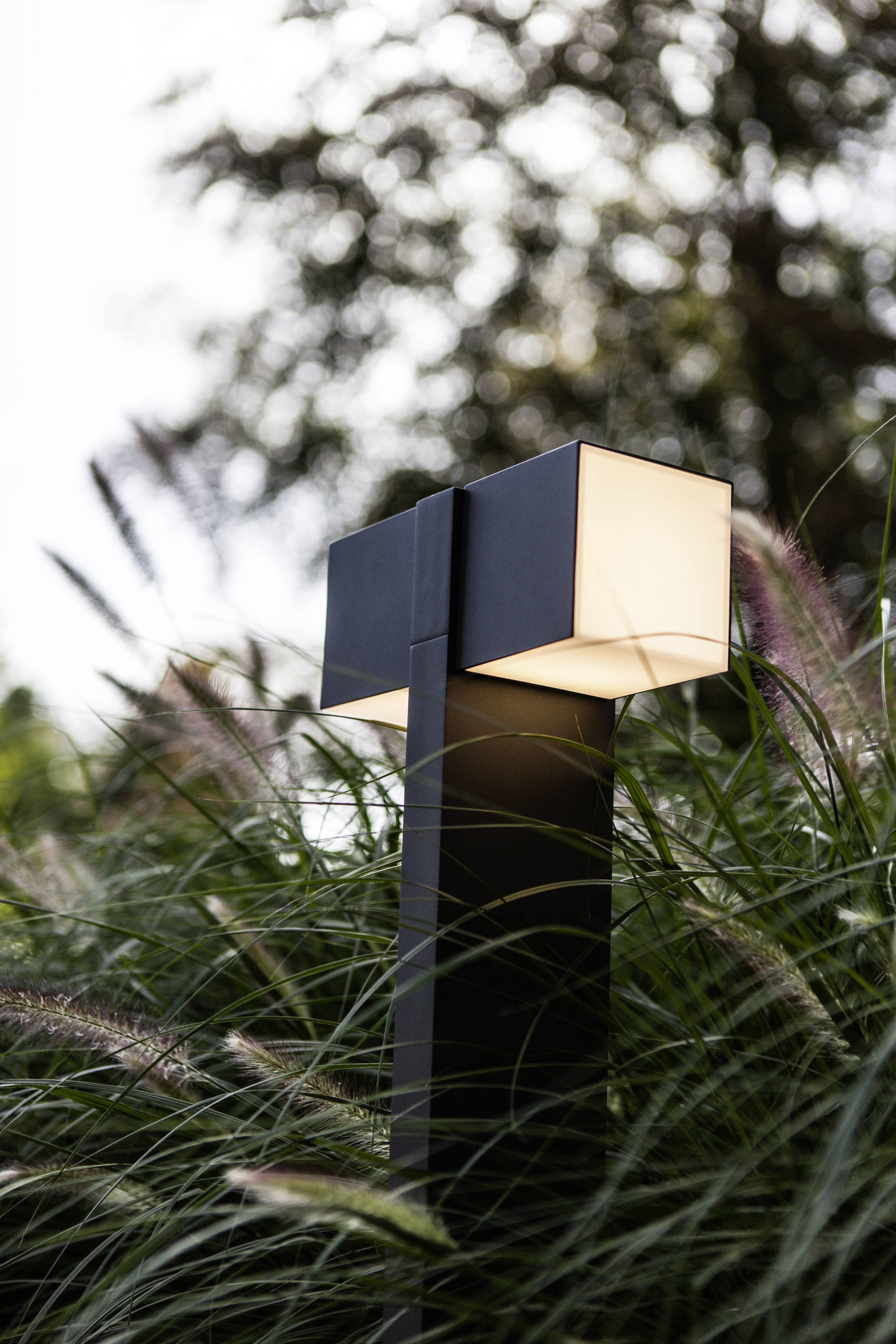 Lutec 7193801118 CUBA LED-Außenstandleuchte 24.4 W Dunkelgrau