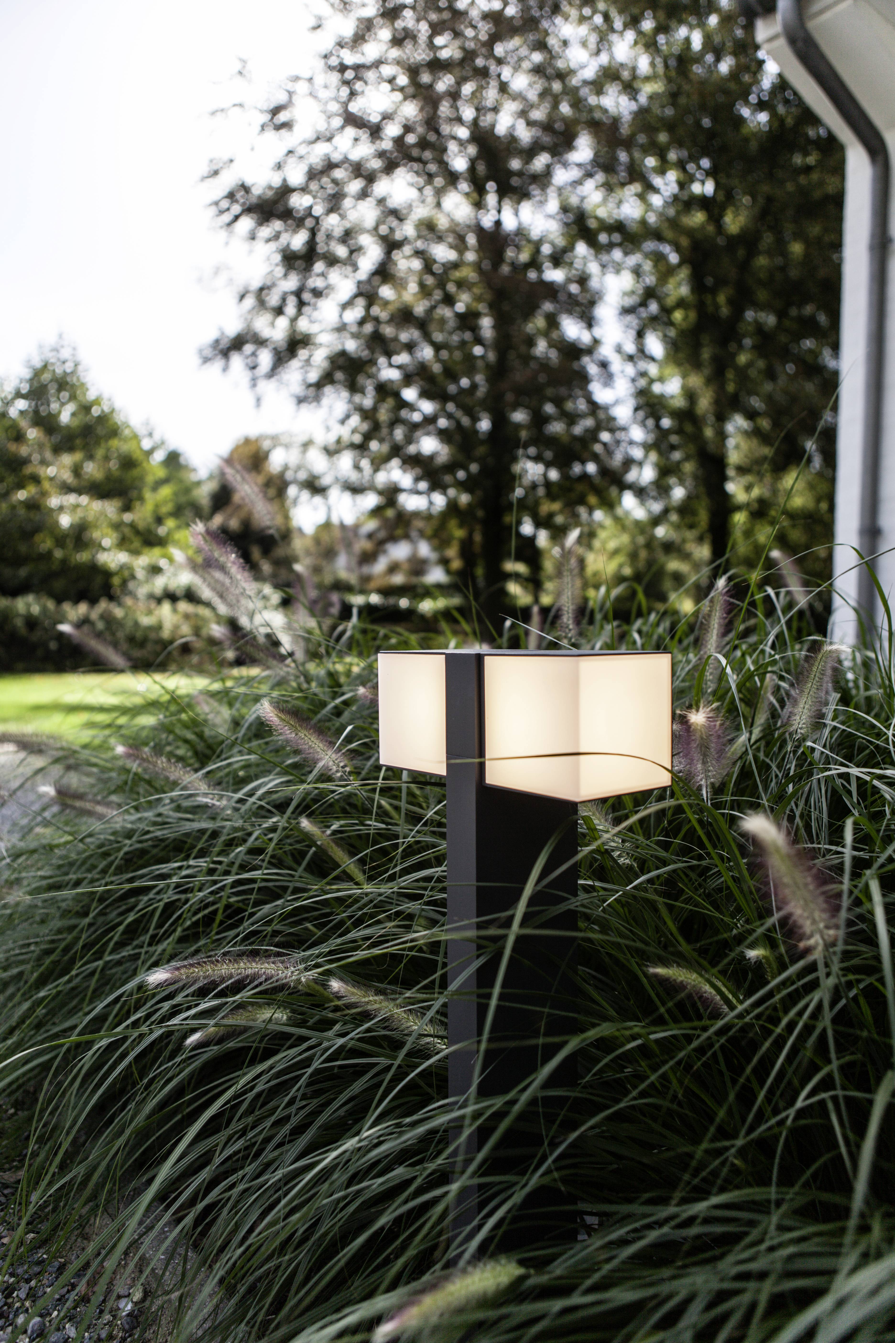 Lutec 7193801118 CUBA LED-Außenstandleuchte 24.4 W Dunkelgrau