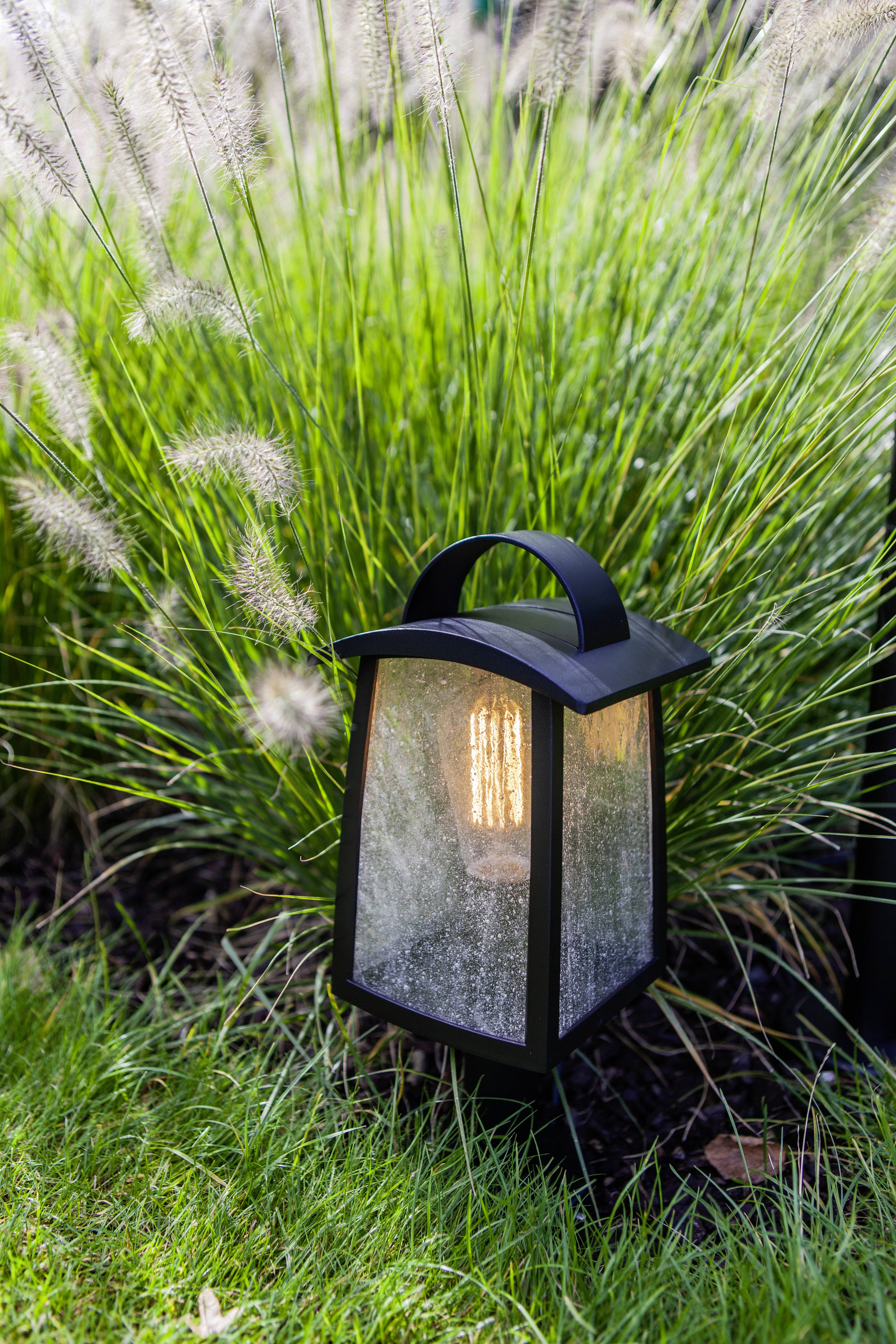 Lutec 7273602012 KELSEY Außenstandleuchte E27 40W Schwarz