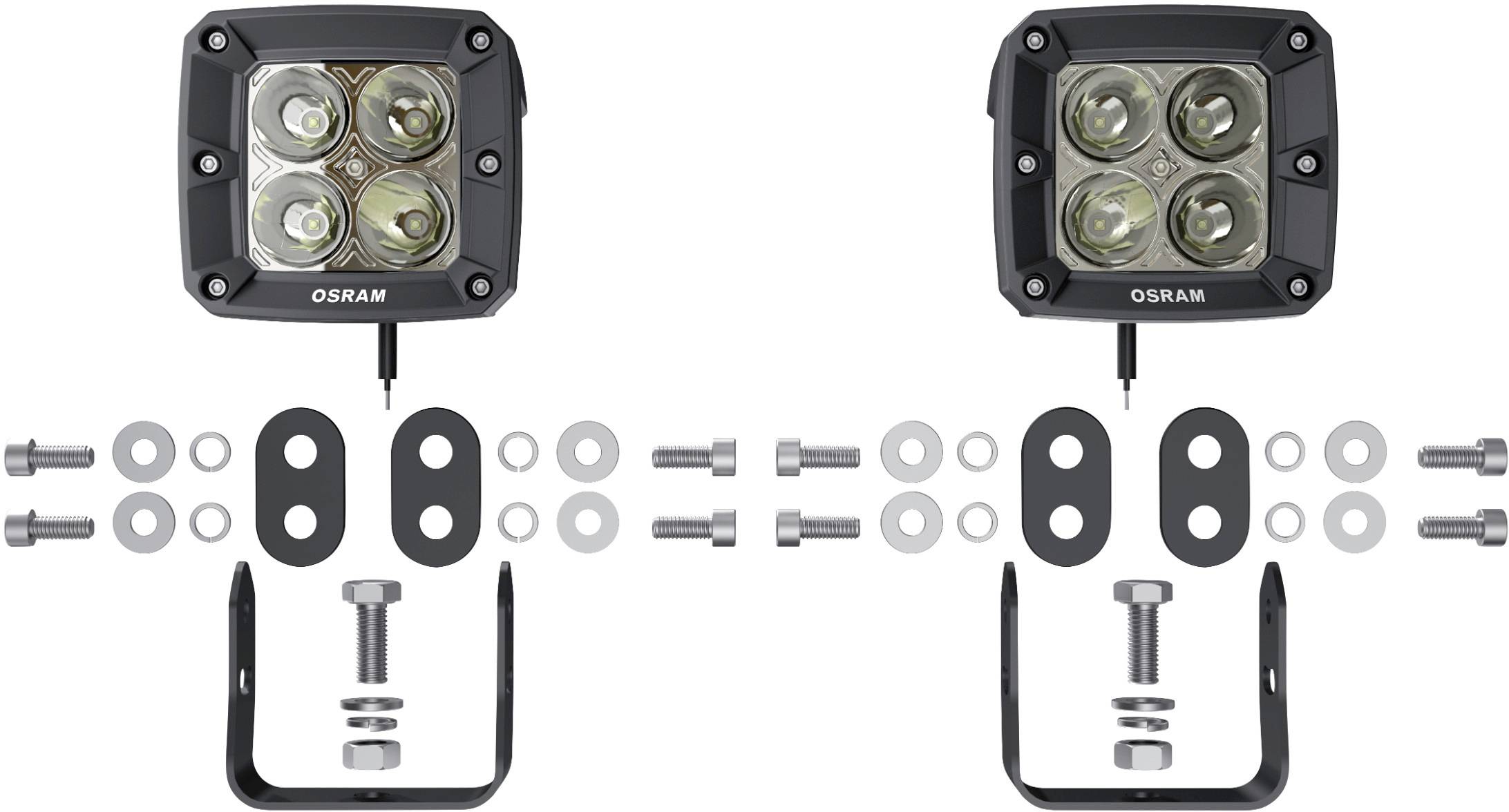 Osram Automotive Arbeitsscheinwerfer 12 V, 24V LEDriving® CUBE VX80-SP LEDWL101-SP Weites Fernlicht (L x B x H) 85 x 80 x 70mm