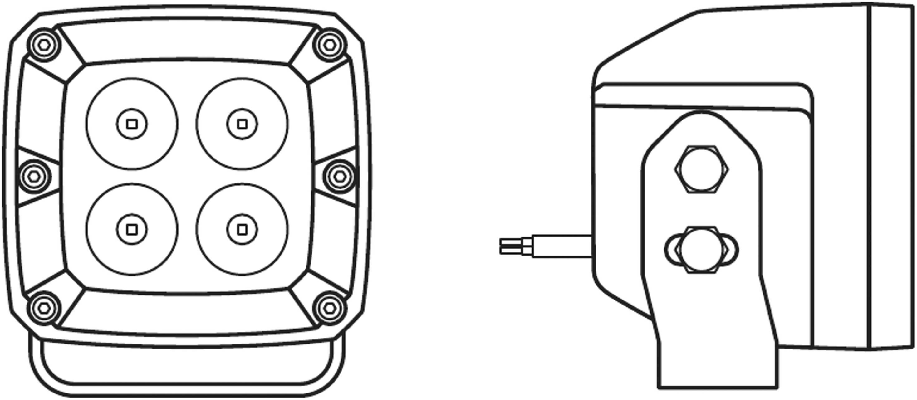 Osram Automotive Arbeitsscheinwerfer 12 V, 24V LEDriving® CUBE VX80-SP LEDWL101-SP Weites Fernlicht (L x B x H) 85 x 80 x 70mm