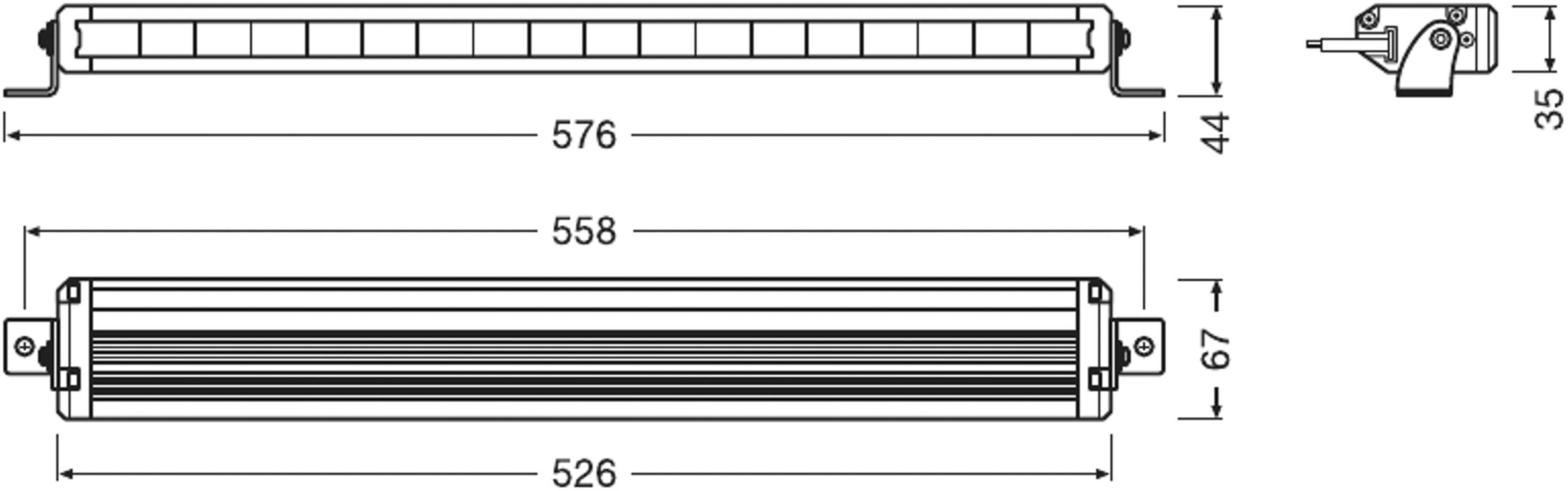 Osram Automotive Fernscheinwerfer LEDDL116-SP LEDDL116-SP LED vorne (L x B x H) 67 x 526 x 36mm