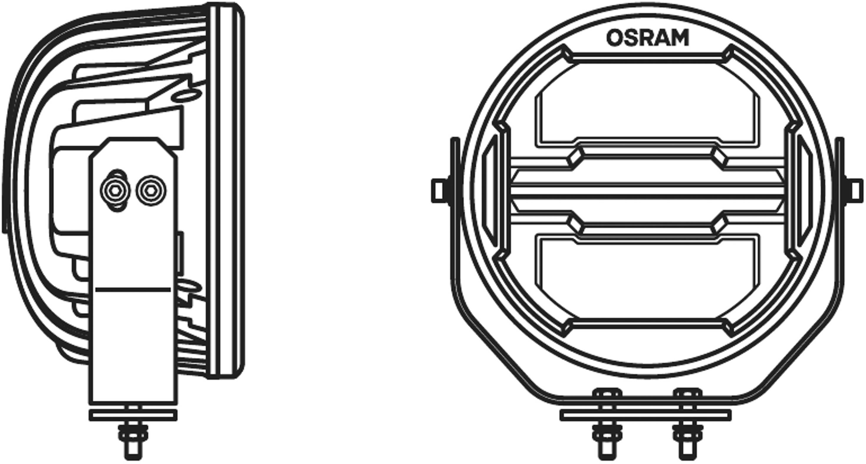 OSRAM Fernscheinwerfer LEDDL112-CB LEDriving® ROUND MX260-CB LED vorne (L x B x H) 150 x 251 x 261 mm