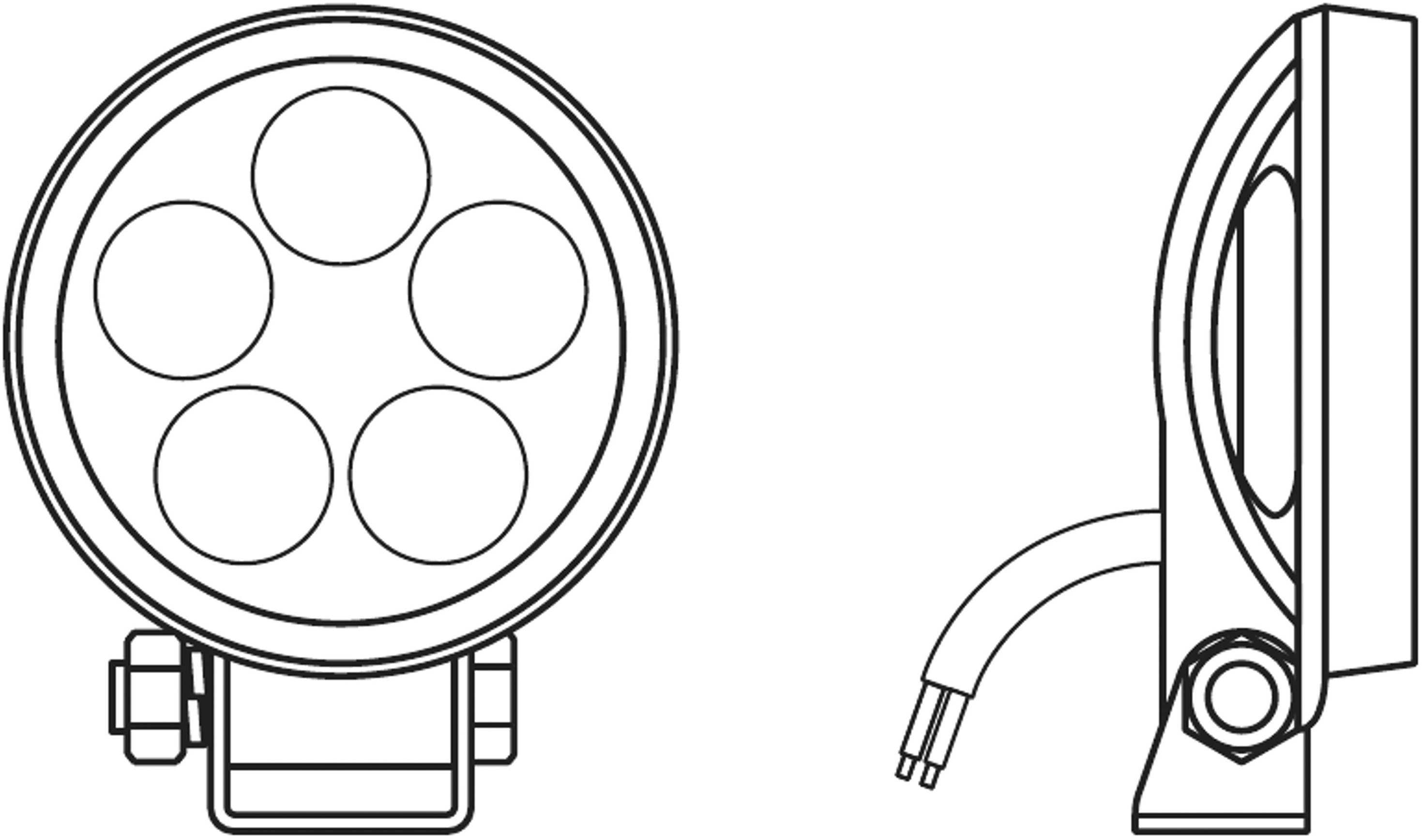 Osram Automotive Arbeitsscheinwerfer 12 V, 24 V LEDriving® ROUND VX70-SP LEDWL102-SP Weites Fernlic