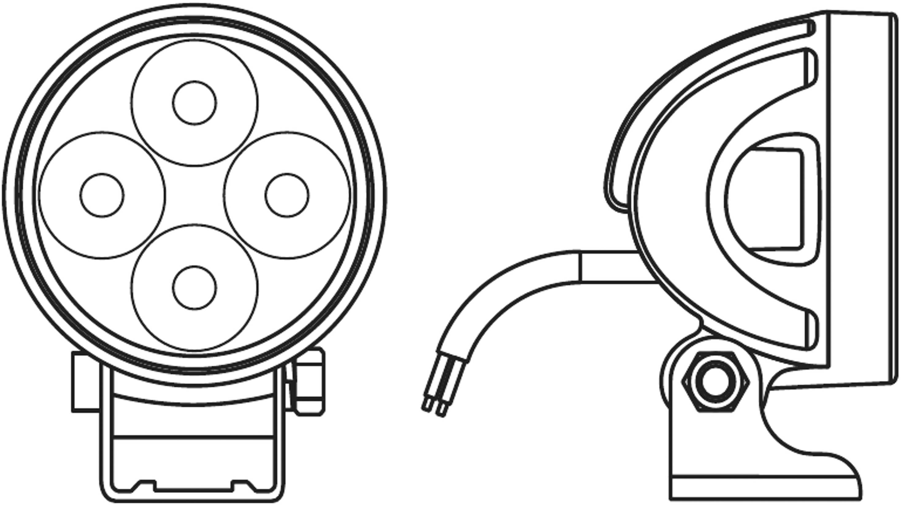 Osram Automotive Fernscheinwerfer LEDDL119-WD LEDDL119-WD LED vorne (L x B x H) 83 x 65 x 108mm