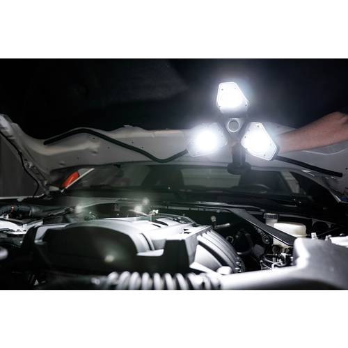 OSRAM LEDinspect Flooder Spaceship - Faretto LED Portatile Ricaricabile Con 3 Teste Regolabili E Rimovibili, 1000 Lumen