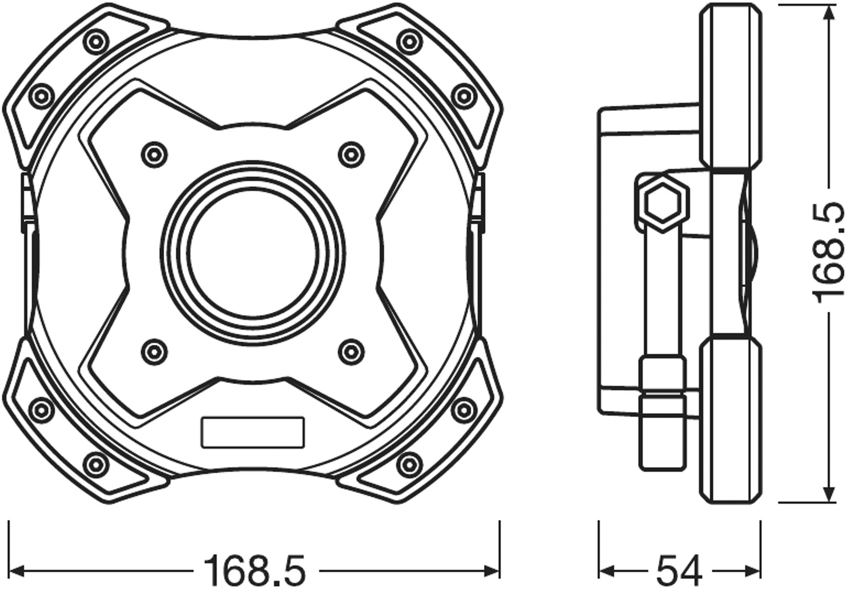 OSRAM LEDIL FLOOD 10W LEDIL FLOOD 10W LED Strahler akkubetrieben 10 W 1200 lm, 600 lm