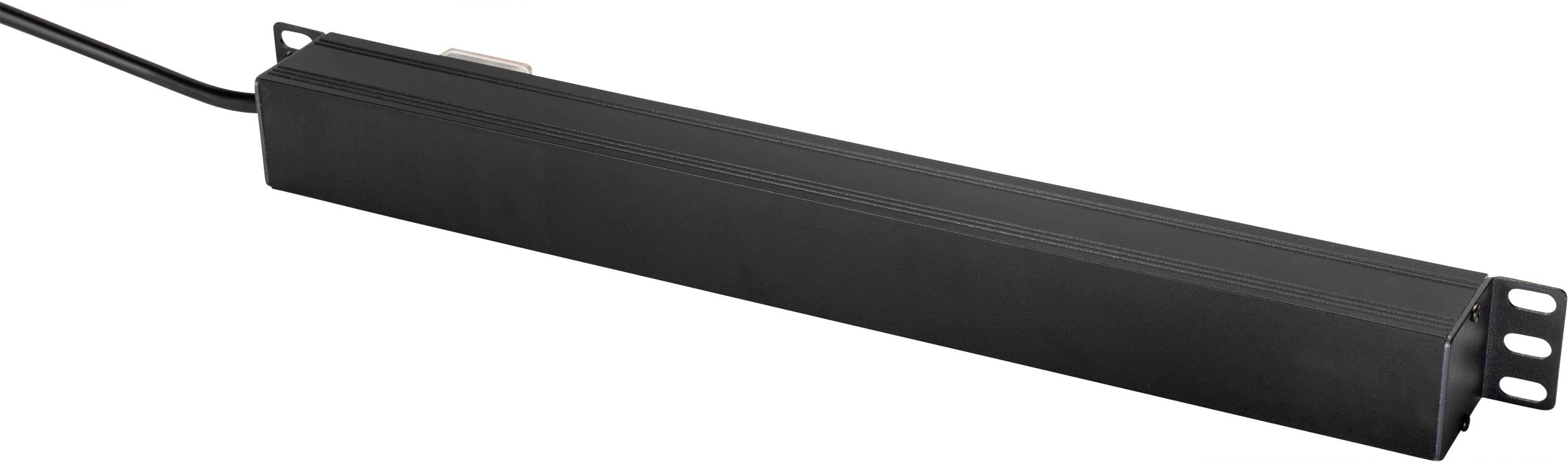 Renkforce RF-4604248 19 Zoll Netzwerkschrank-Steckdosenleiste 1 HE Schutzkontaktsteckdose mit Schalter Schwarz