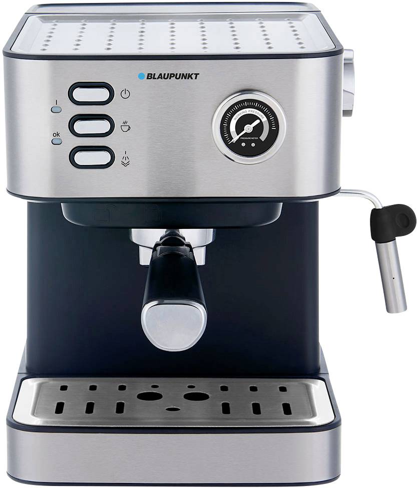 Blaupunkt CMP312 Espressomaschine mit Siebträger Stahl, Schwarz mit