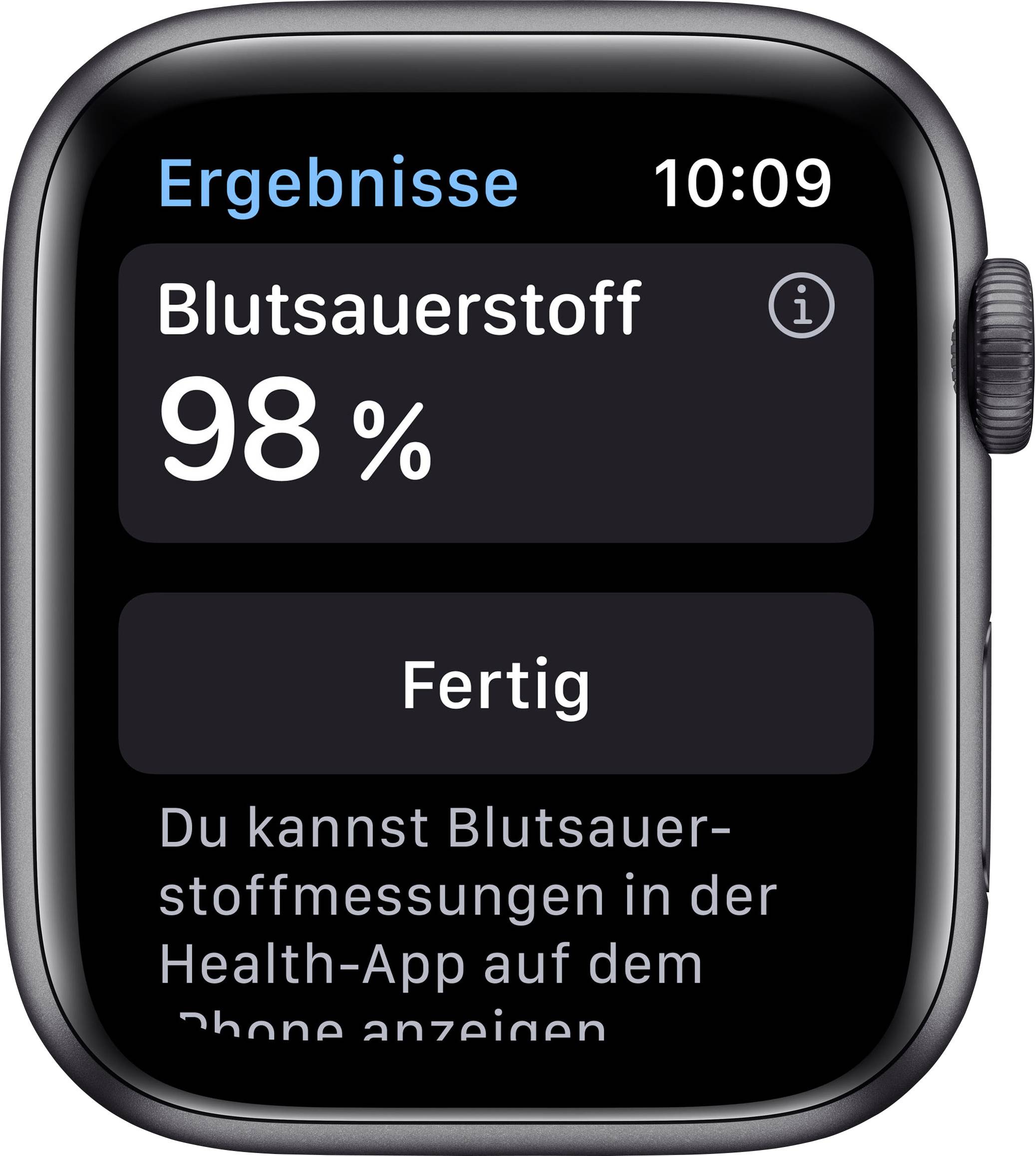 Apple Watch Series 6 Nike Edition GPS + Cellular 44 mm Aluminiumgehäuse Space Grau Sport Band Anthracite Black