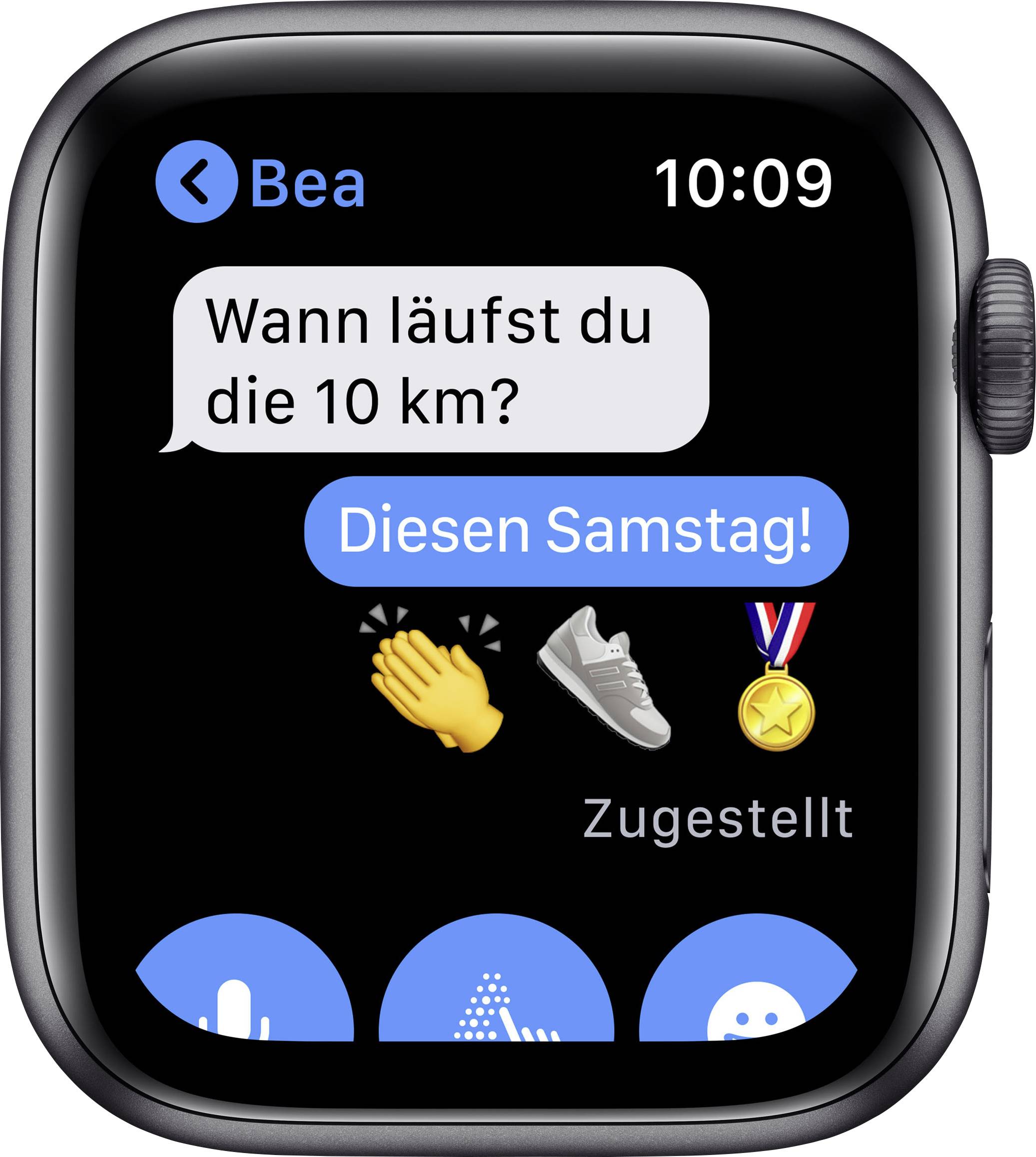 Apple Watch Series 6 Nike Edition GPS + Cellular 44 mm Aluminiumgehäuse Space Grau Sport Band Anthracite Black
