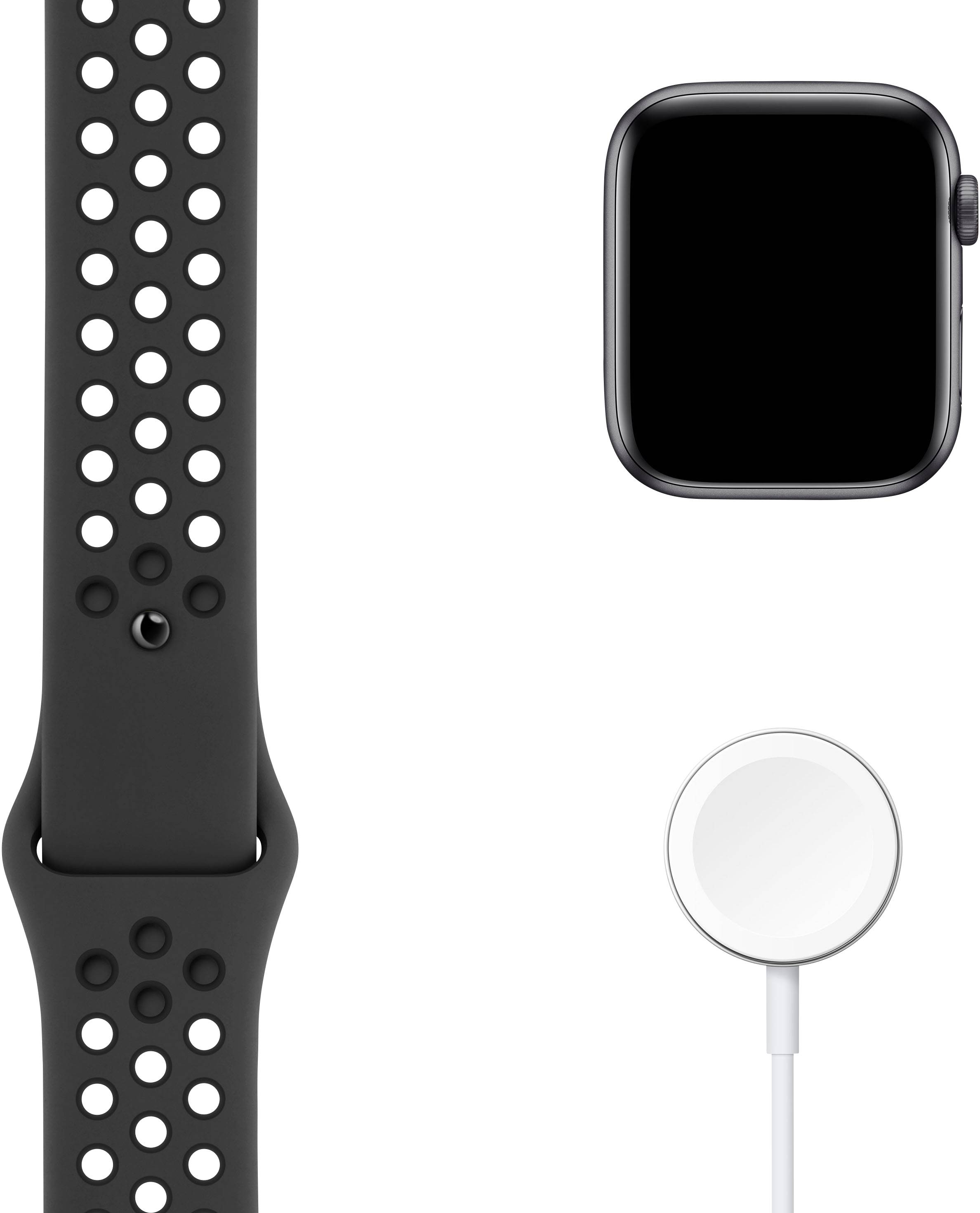 Apple Watch SE Nike Edition GPS + Cellular 44 mm Aluminiumgehäuse Space Grau Sport Band Anthracite Black