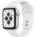 Apple Watch SE GPS 40mm Aluminiumgehäuse Silber Sportarmband Weiß