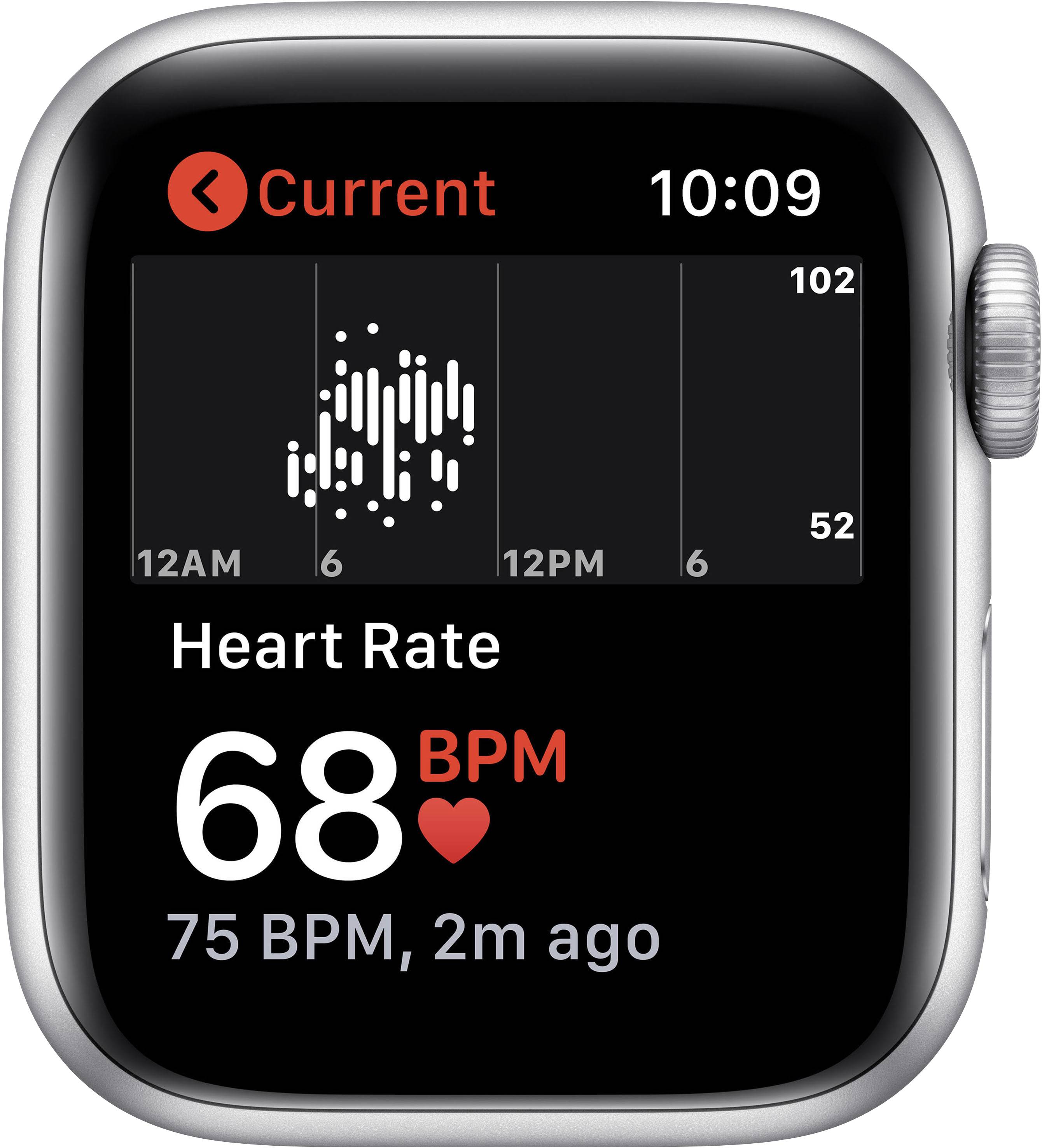 Apple Watch SE GPS 40 mm Aluminiumgehäuse Silber Sportarmband Weiß