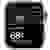Apple Watch SE GPS 44 mm Aluminiumgehäuse Silber Sport Band Weiß