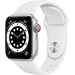 Apple Watch Series 6 GPS + Cellular 40 mm Aluminiumgehäuse Silber Sportarmband Weiß
