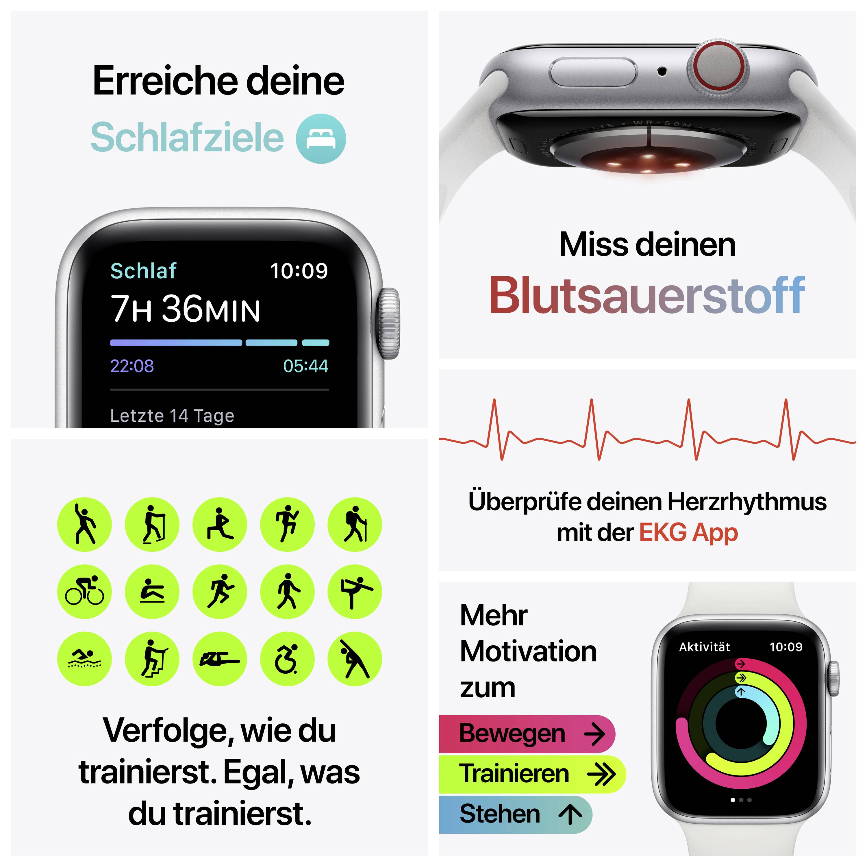 Apple Watch Series 6 GPS + Cellular 44 mm Aluminiumgehäuse Blue Sportarmband Deep Navy