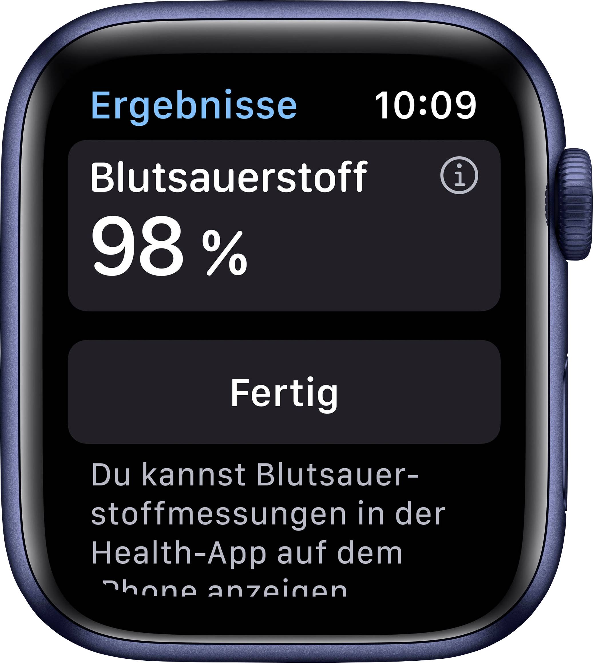 Apple Watch Series 6 GPS + Cellular 44 mm Aluminiumgehäuse Blue Sportarmband Deep Navy