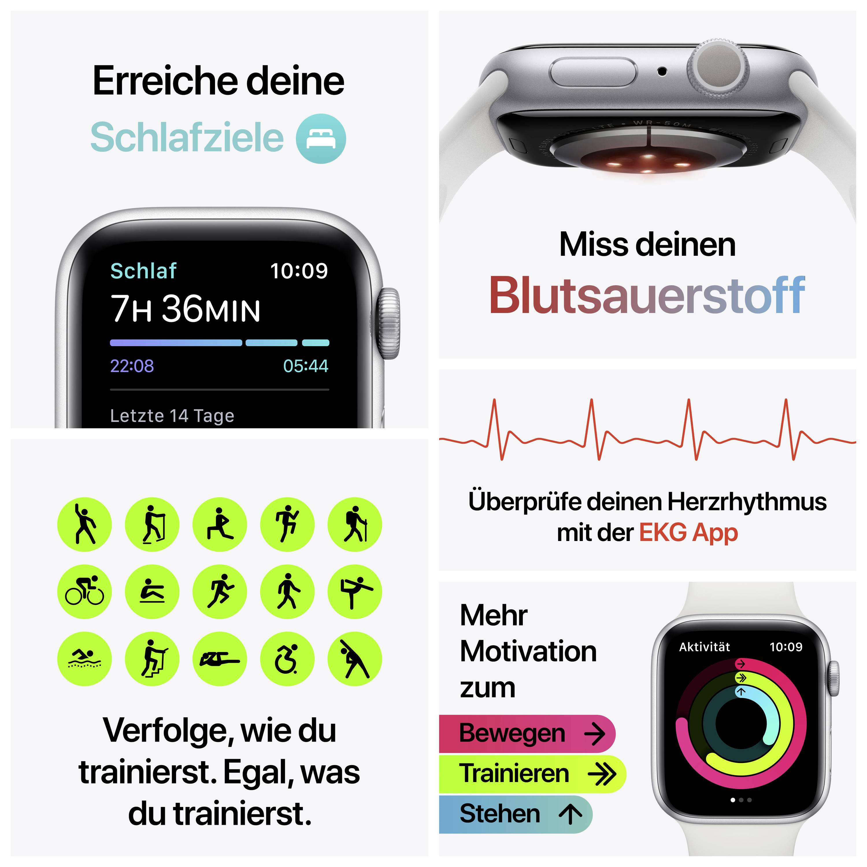 Apple Watch Series 6 GPS 40mm Aluminiumgehäuse Space Grau Sportarmband Schwarz